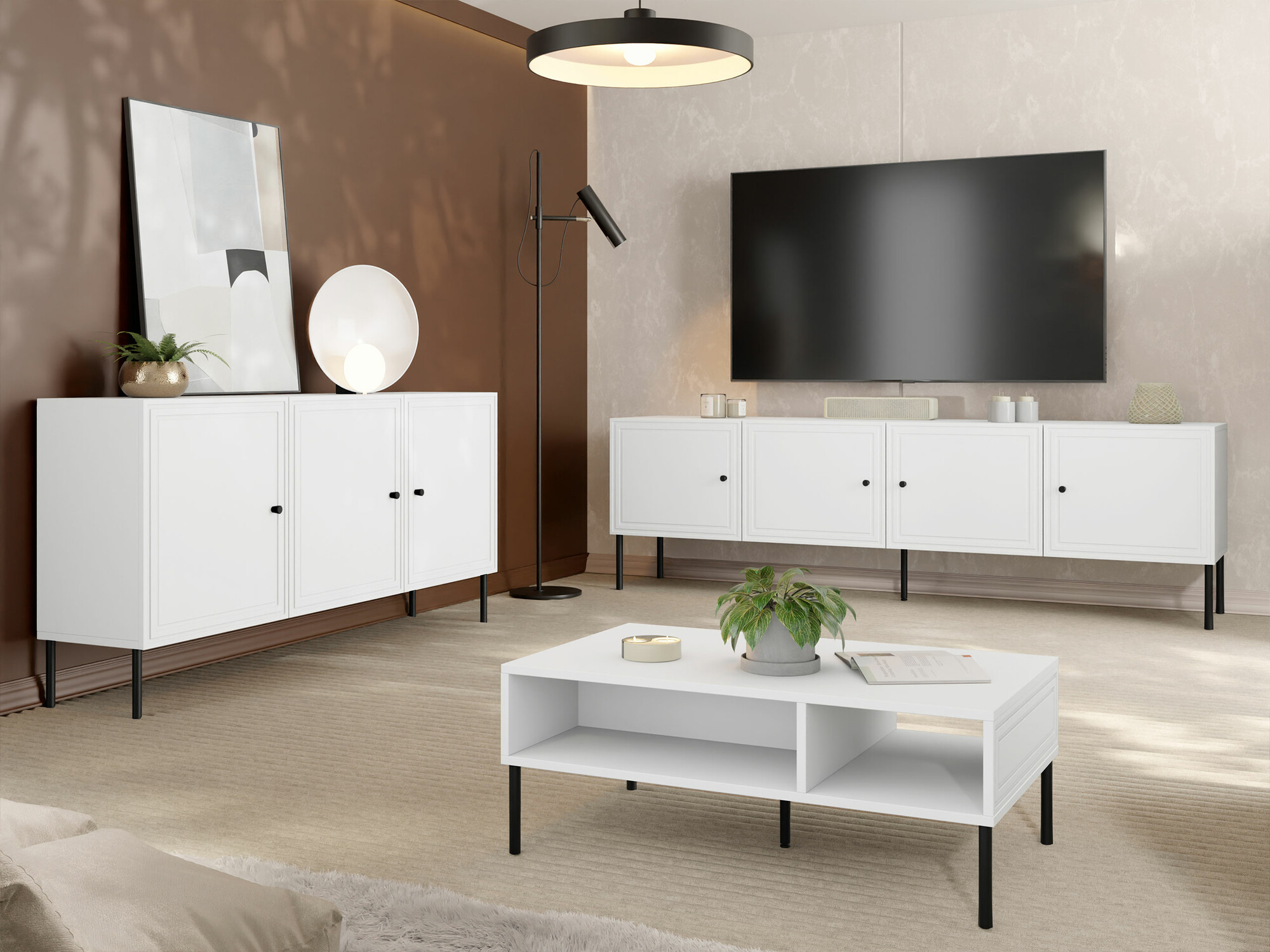 Ensemble de salon Celra I (Blanc)
