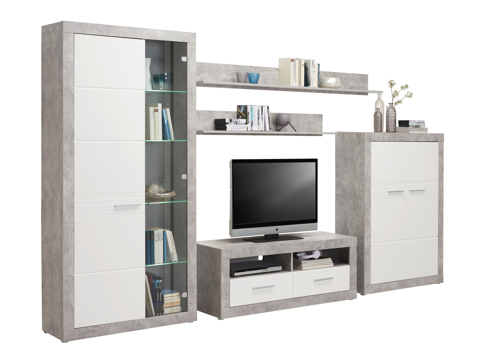 Ensemble de salon Romfera 115 (Gris + Blanc)
