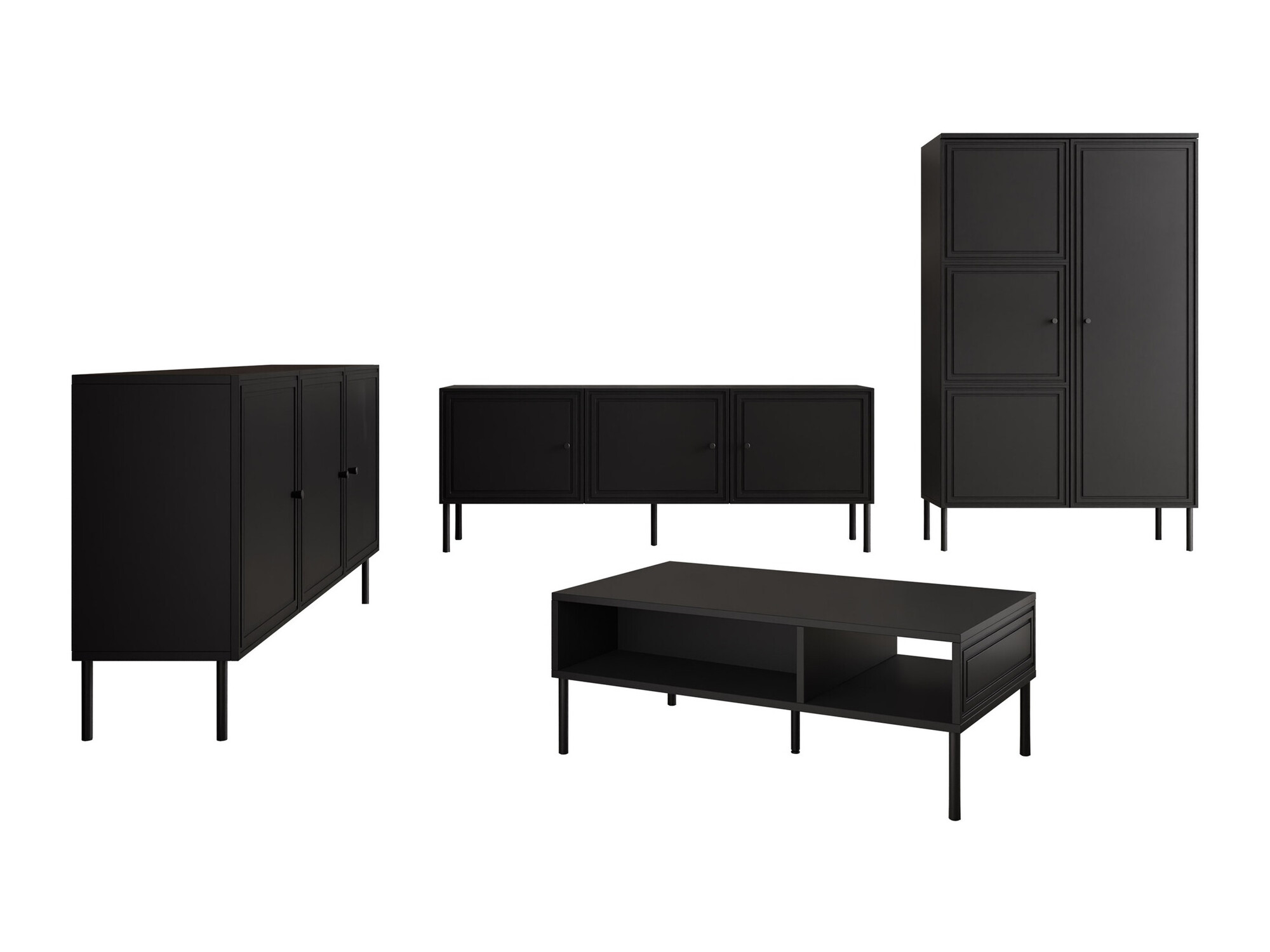 Ensemble de salon Celra (Noir)