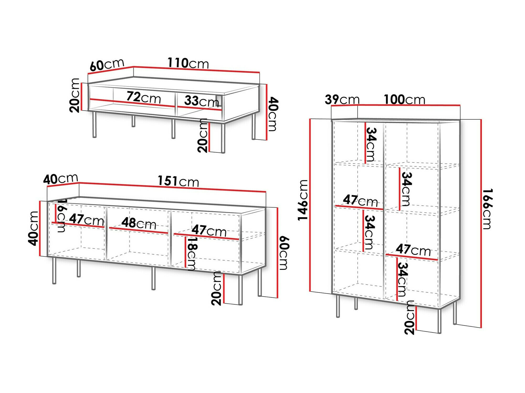 Ensemble de salon Monciru 106 (Blanc)