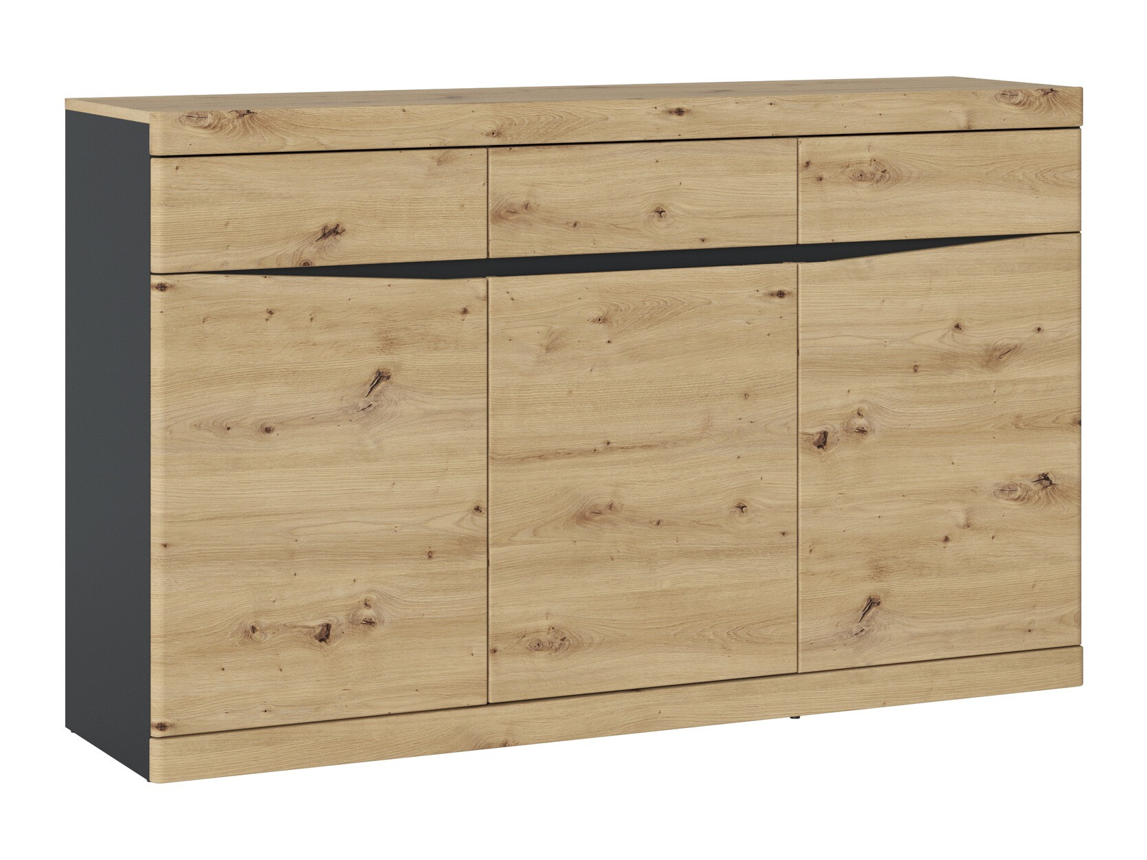 Commode Venlori 123 (Anthracite + Chêne Artisan)