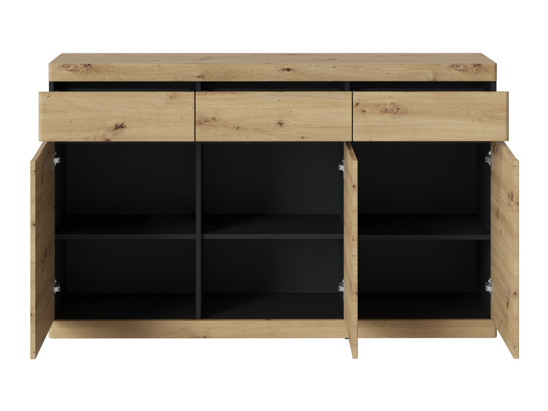 Commode Venlori 123 (Anthracite + Chêne Artisan)