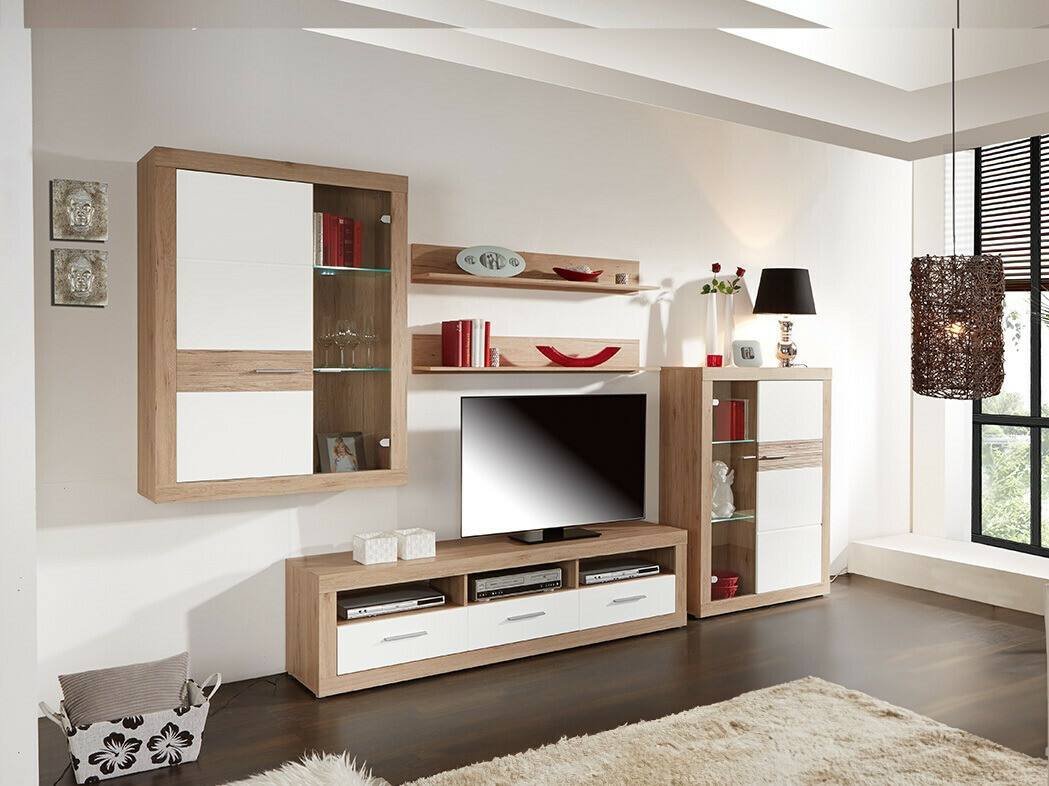 Ensemble de salon Romfera 116 (Chêne de san remo + Blanc)