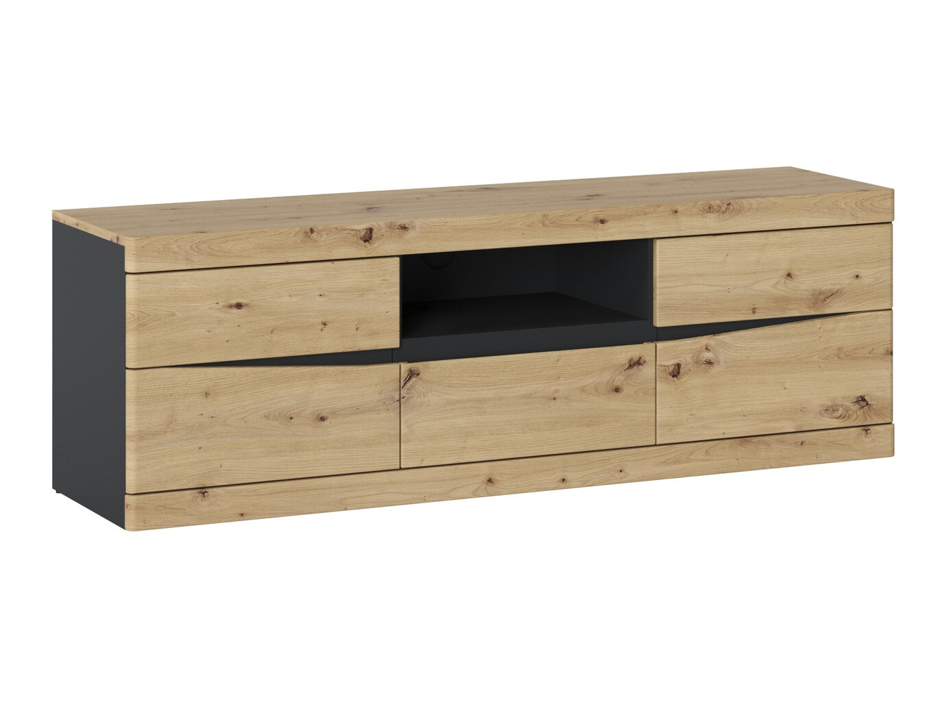 Meuble TV Venlori 121 (Anthracite + Chêne Artisan)