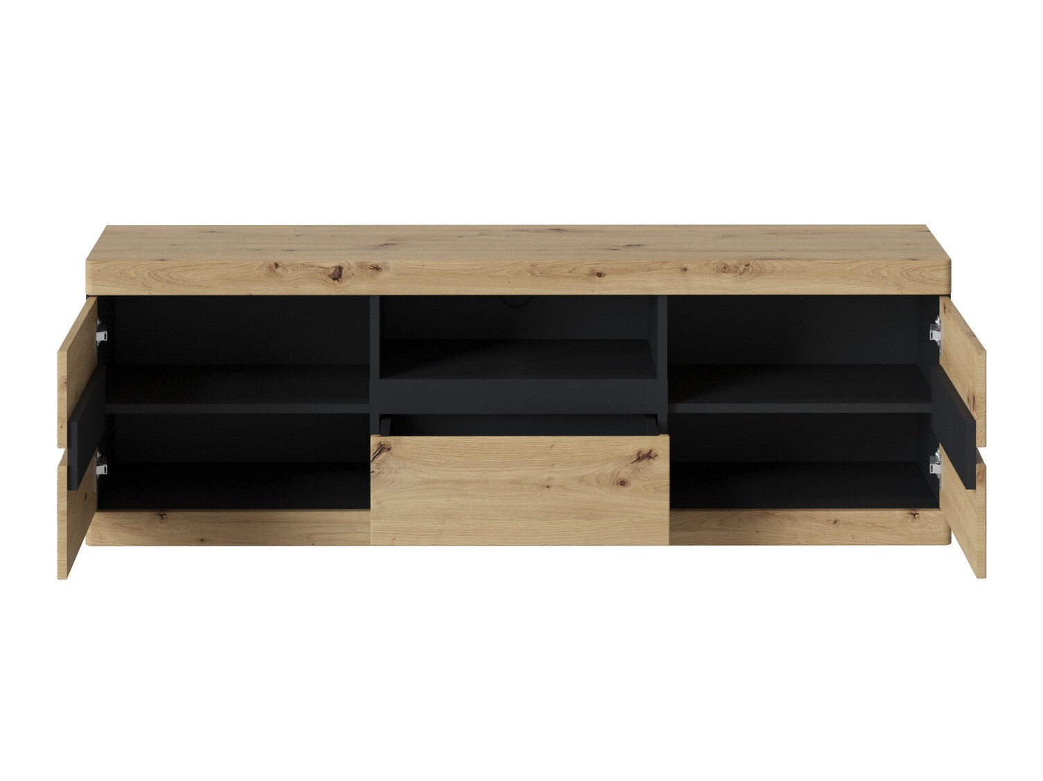 Meuble TV Venlori 121 (Anthracite + Chêne Artisan)