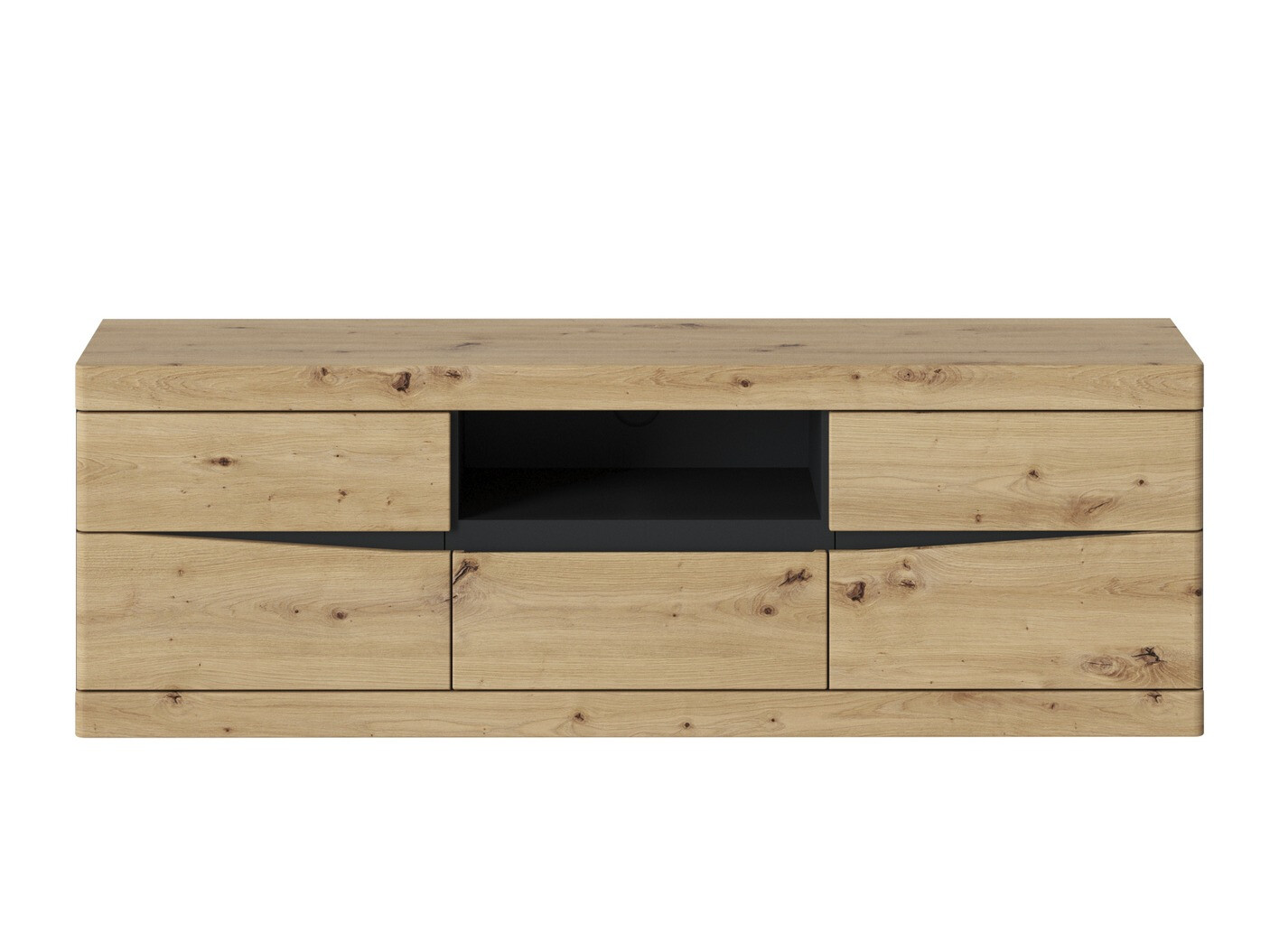 Meuble TV Venlori 121 (Anthracite + Chêne Artisan)