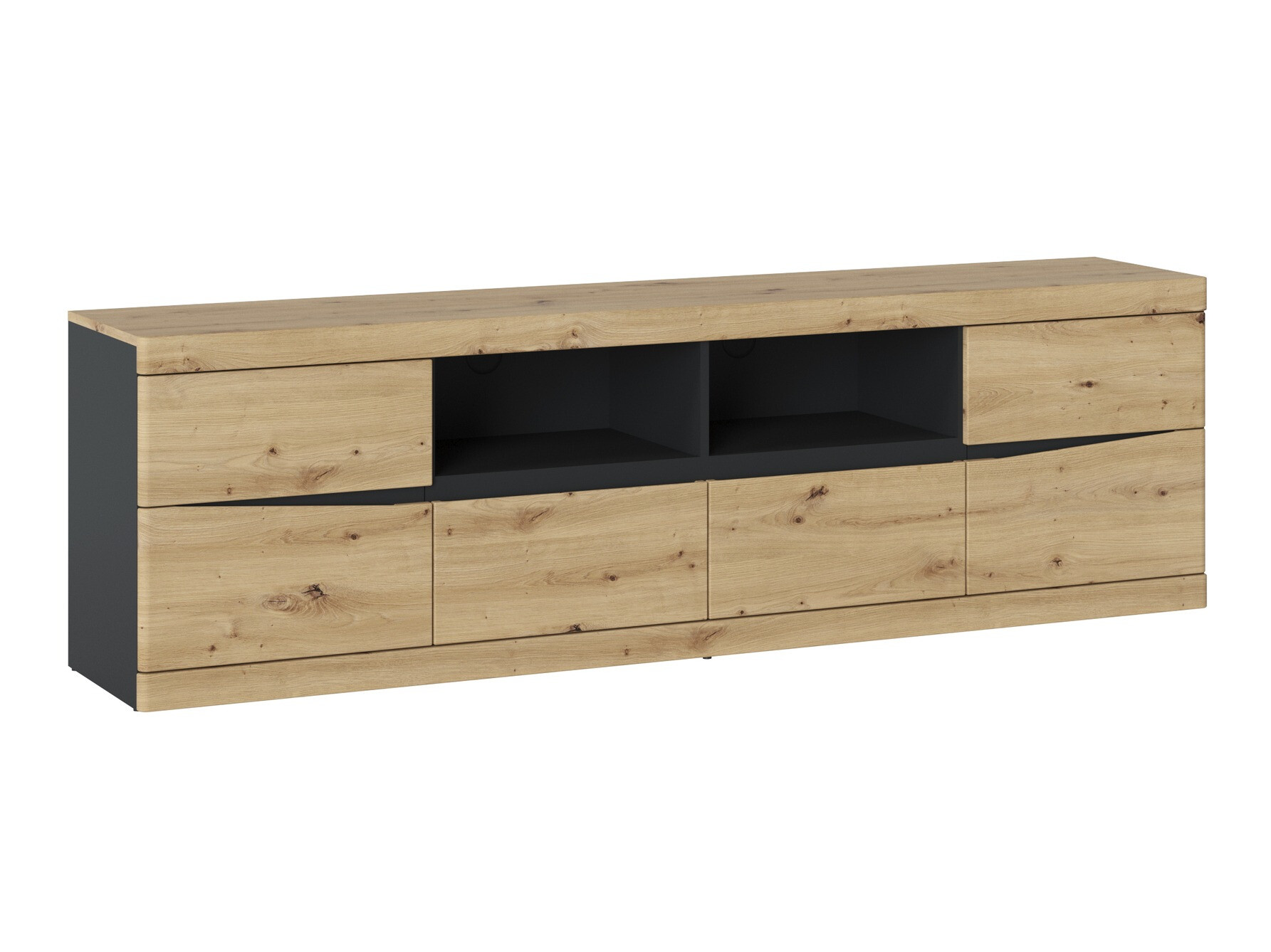 Meuble TV Venlori 122 (Anthracite + Chêne Artisan)