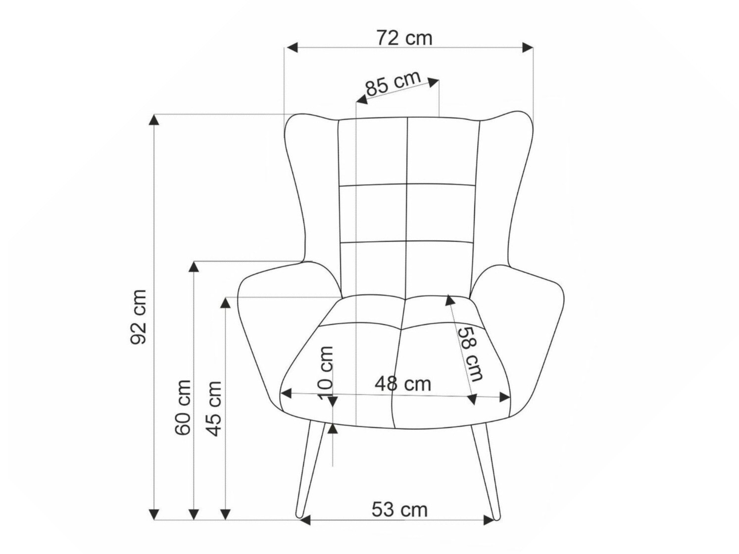 Fauteuil Houston 1756 (Gris)