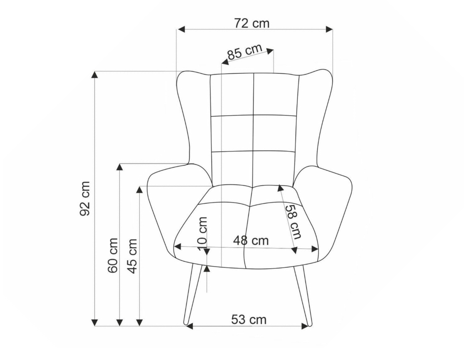 Fauteuil Houston 1756 (Olivier clair)