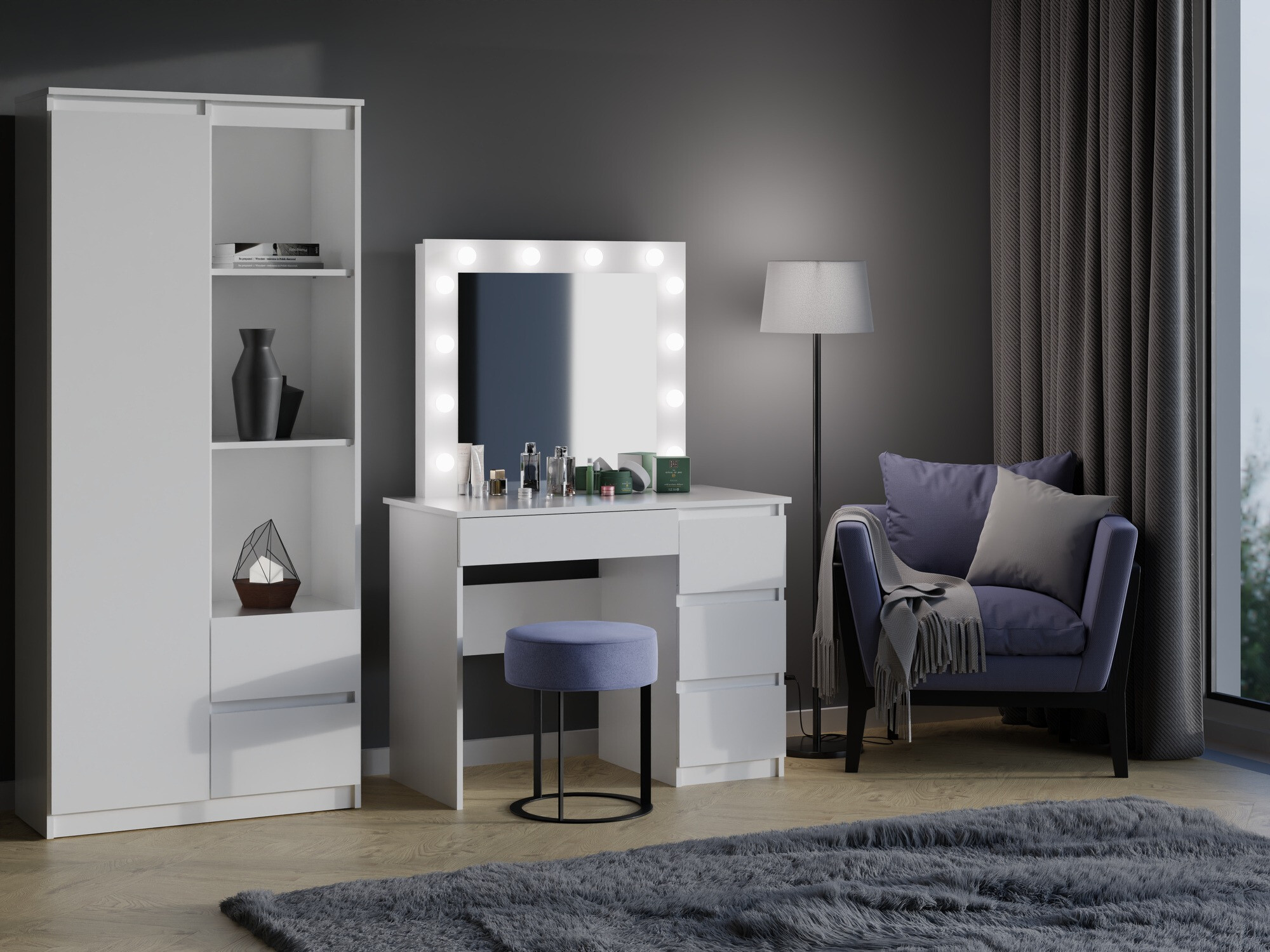Coiffeuse Mandeville 156 (Blanc)
