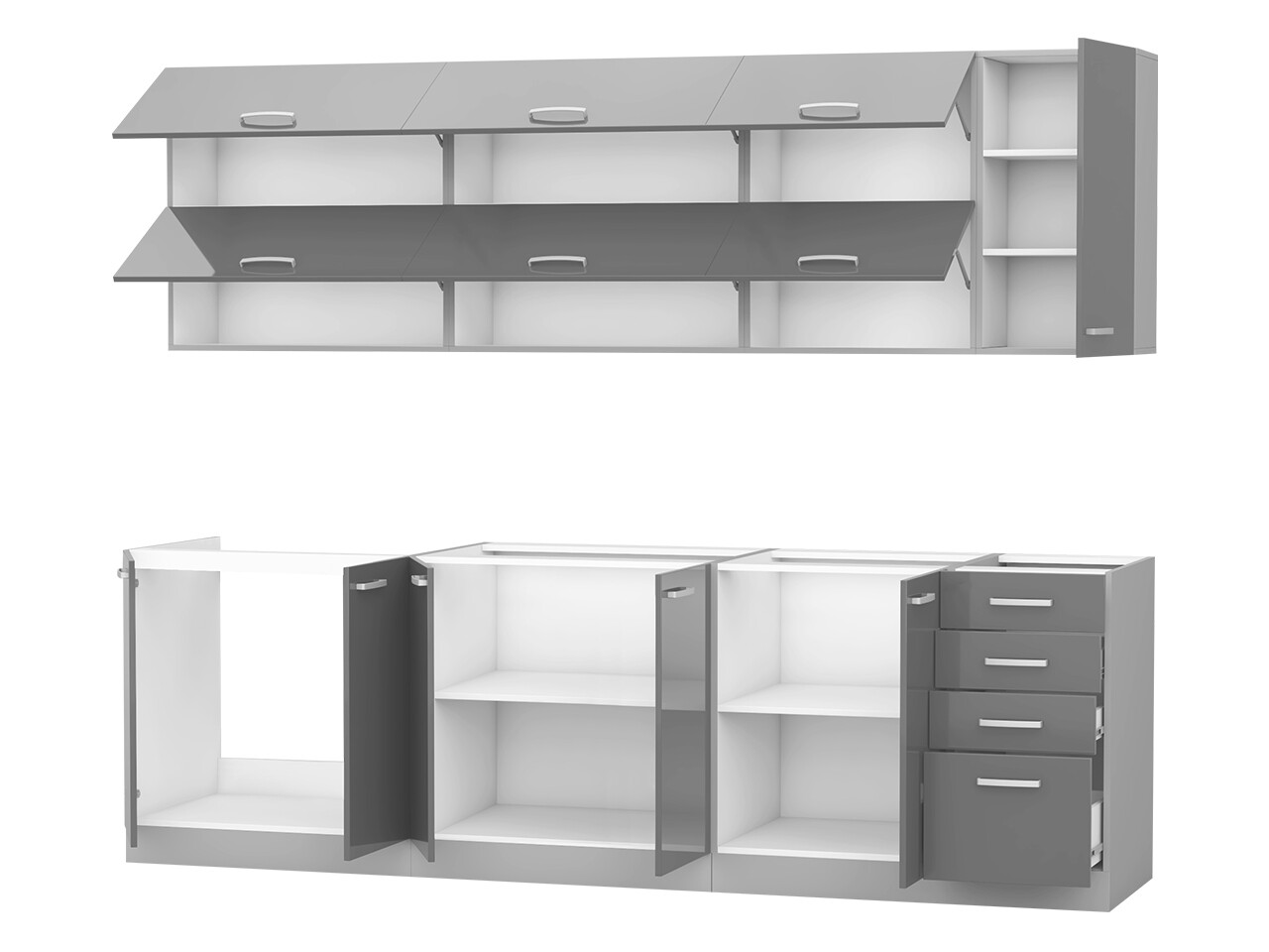 Cuisine complète modulaire Multi Grey 123