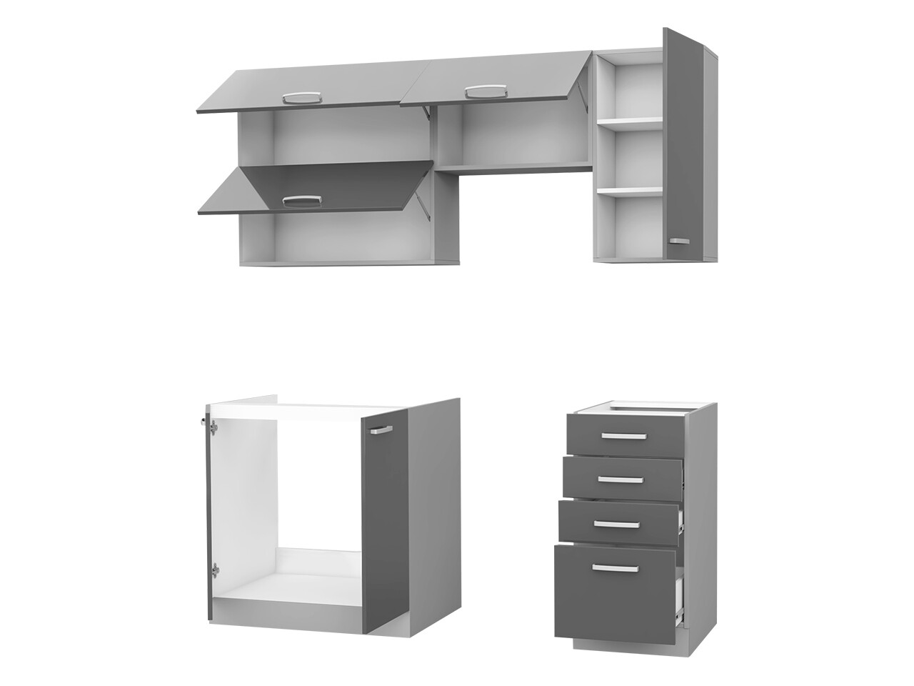 Ensemble de cuisine modulaire Multi Grey 125