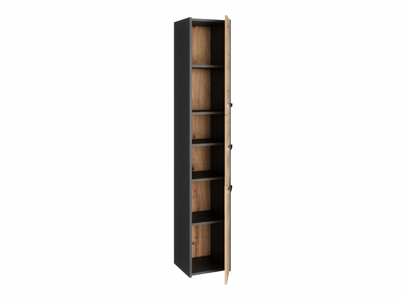 Armoire de bain à poser Mandeville 249 (Anthracite + Chêne Artisan)