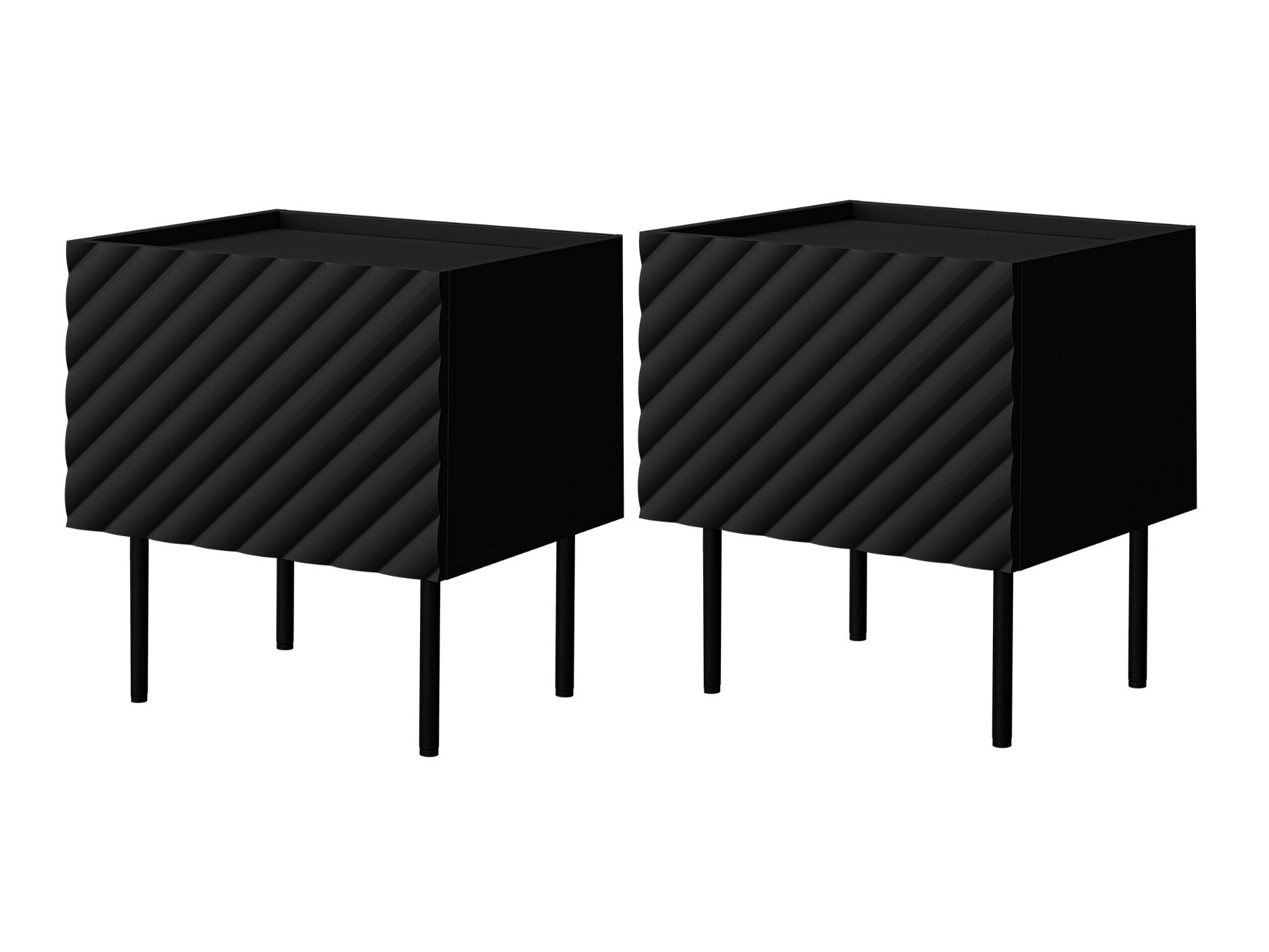 Ensemble de tables de chevet Sillen (Noir)