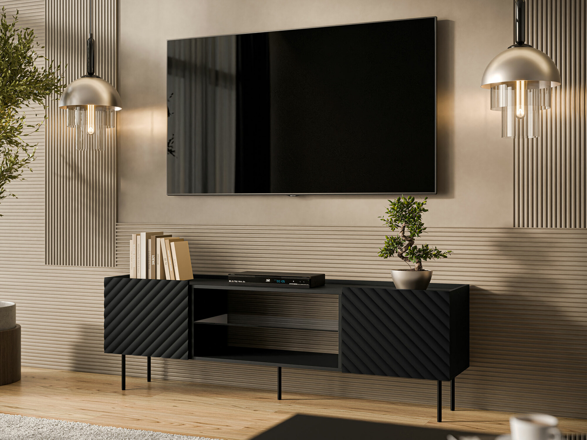 Meuble TV Sillen II (Noir)