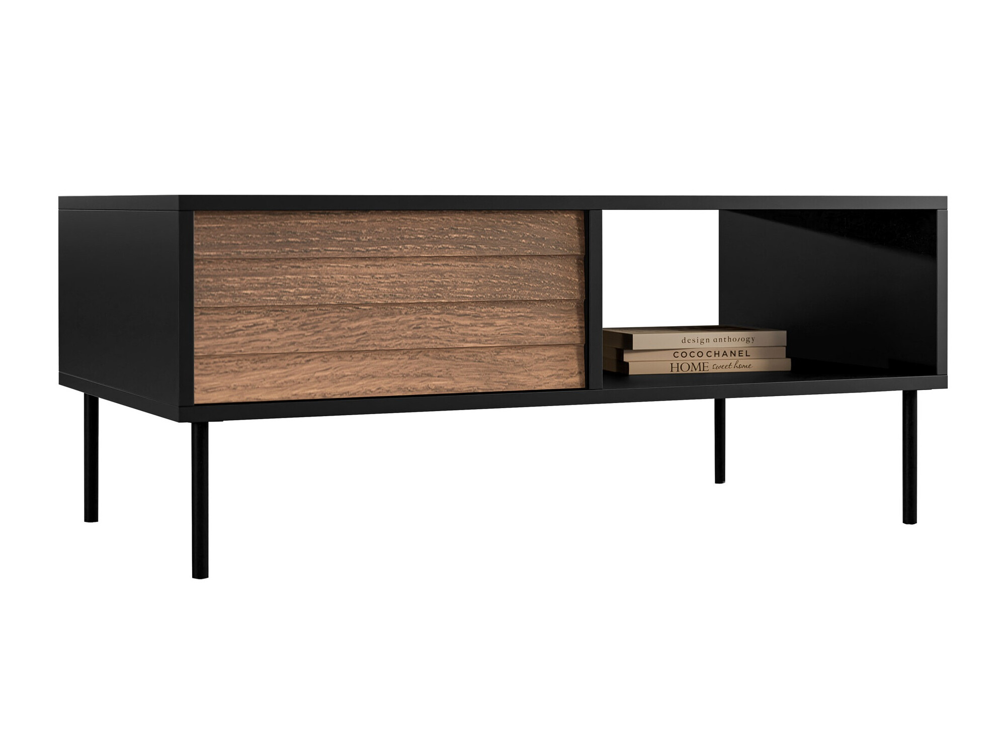 Table basse Flosoru 103 (Noyer + Noir)