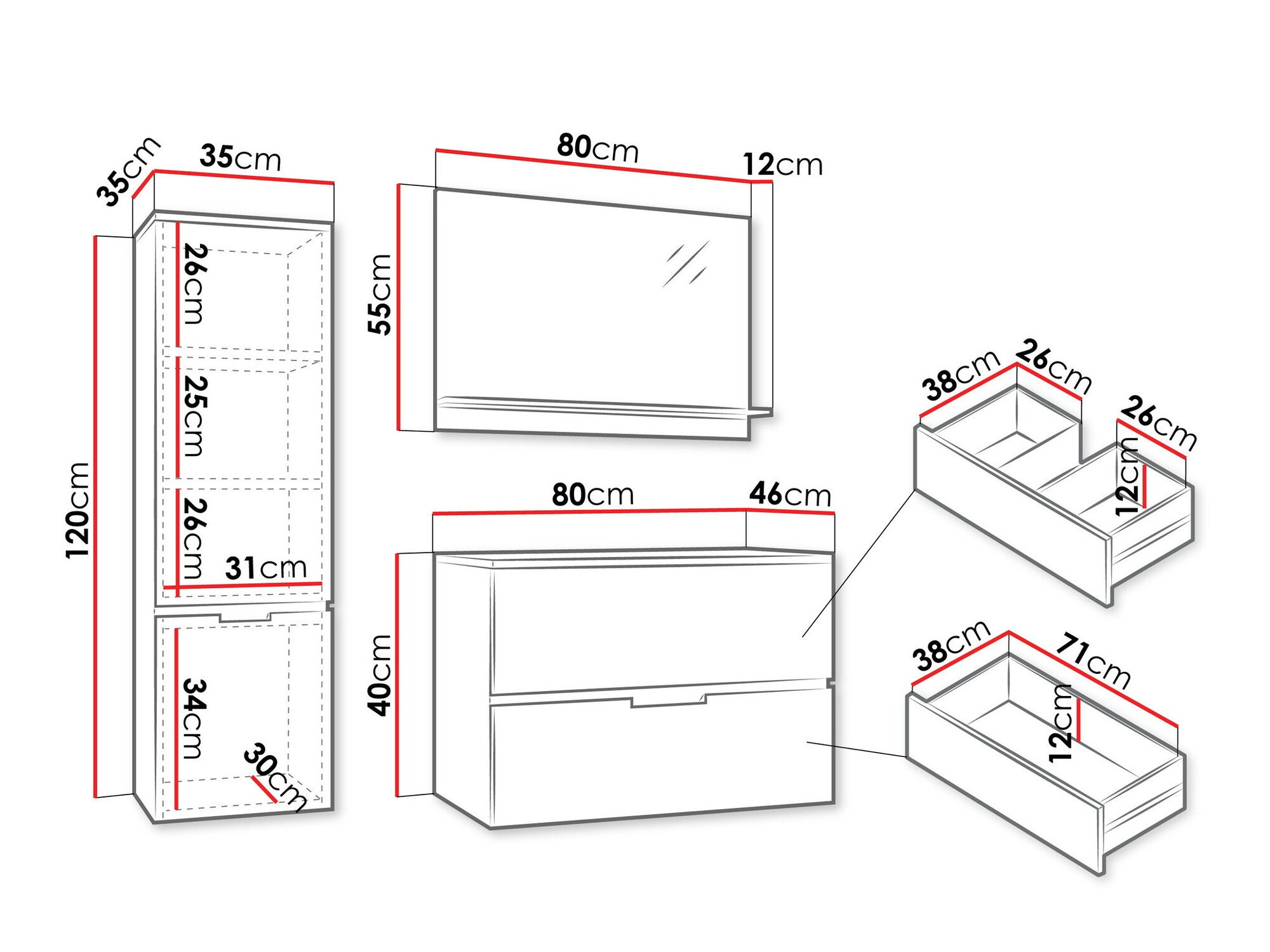 Ensemble de salle de bain Comfivo 365
