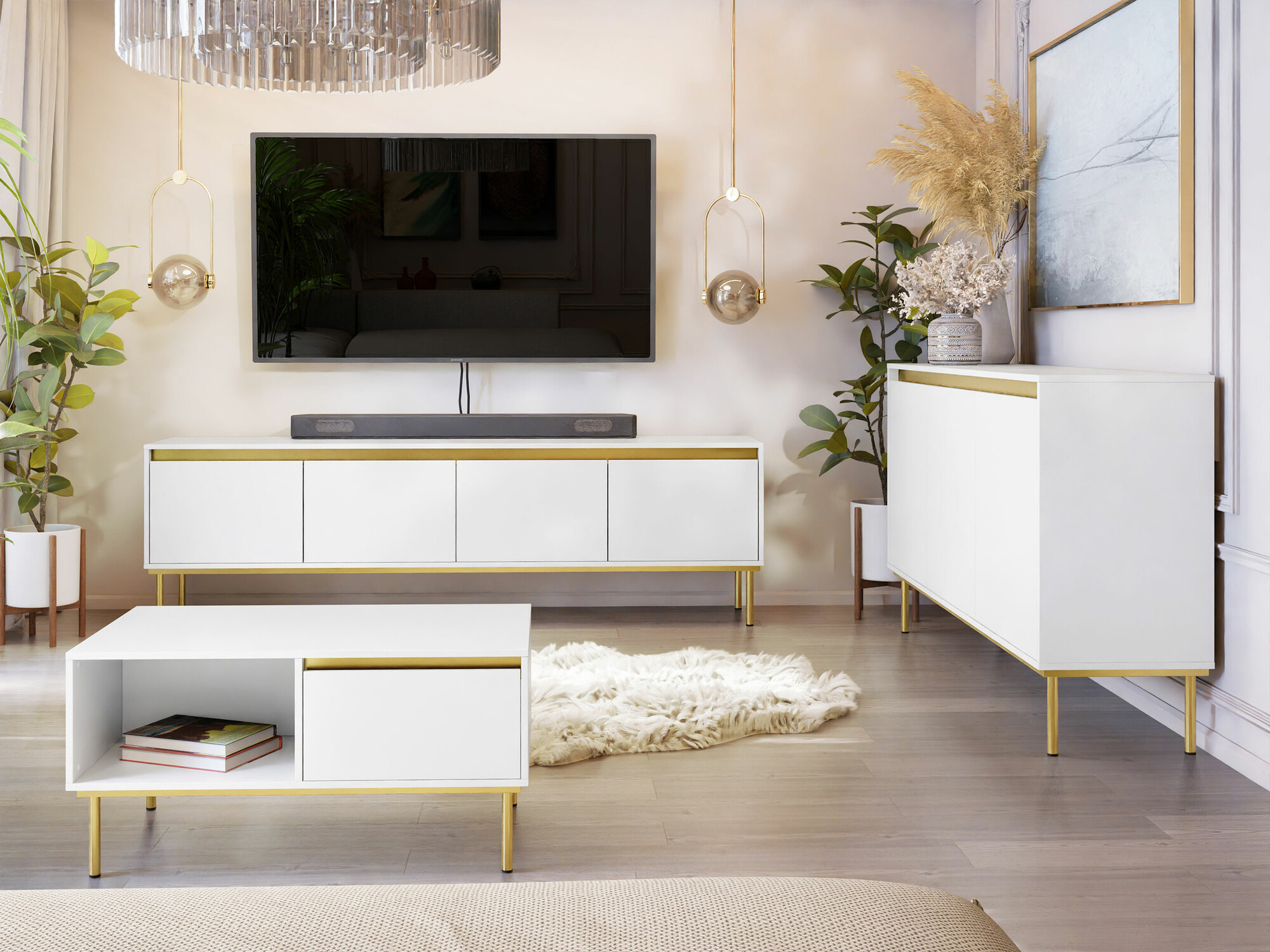 Table basse Comfivo 495 (Blanc)