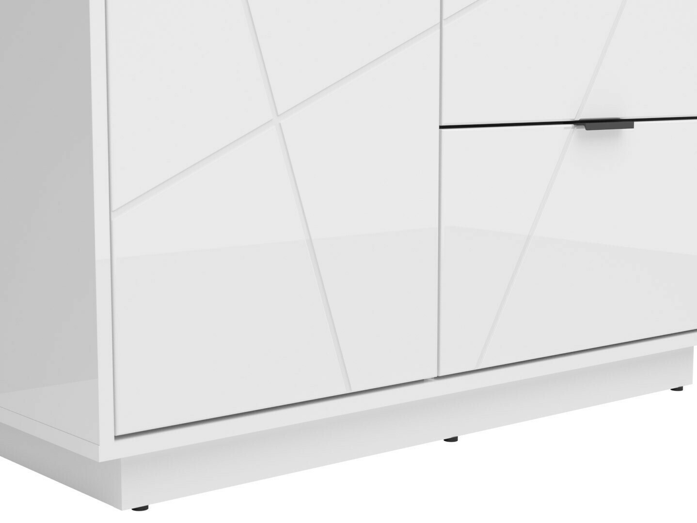 Armoire Fivale 105 (Blanc brillant + Blanc)