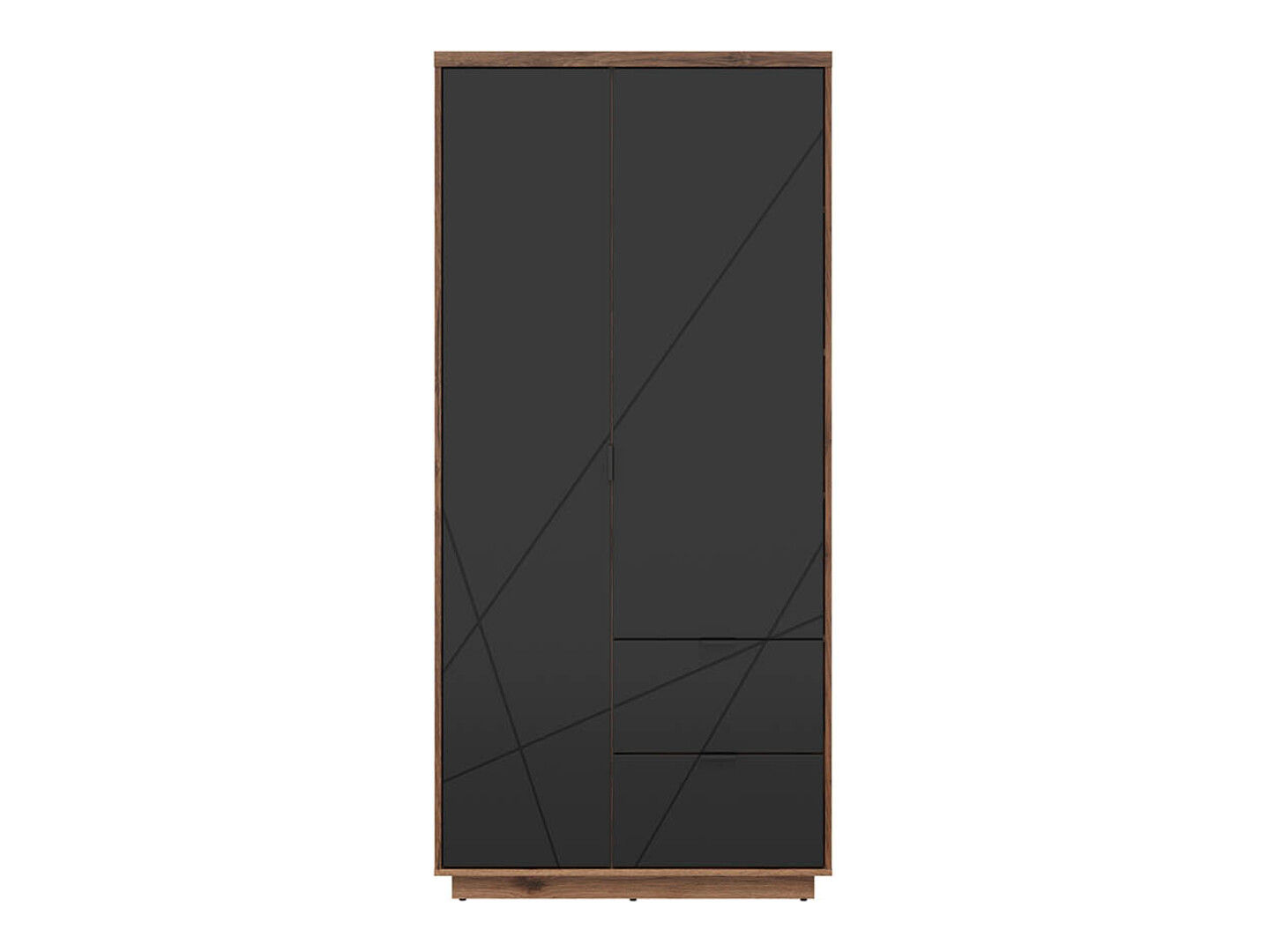 Armoire Fivale 105 (Chêne delano foncé + Noir)