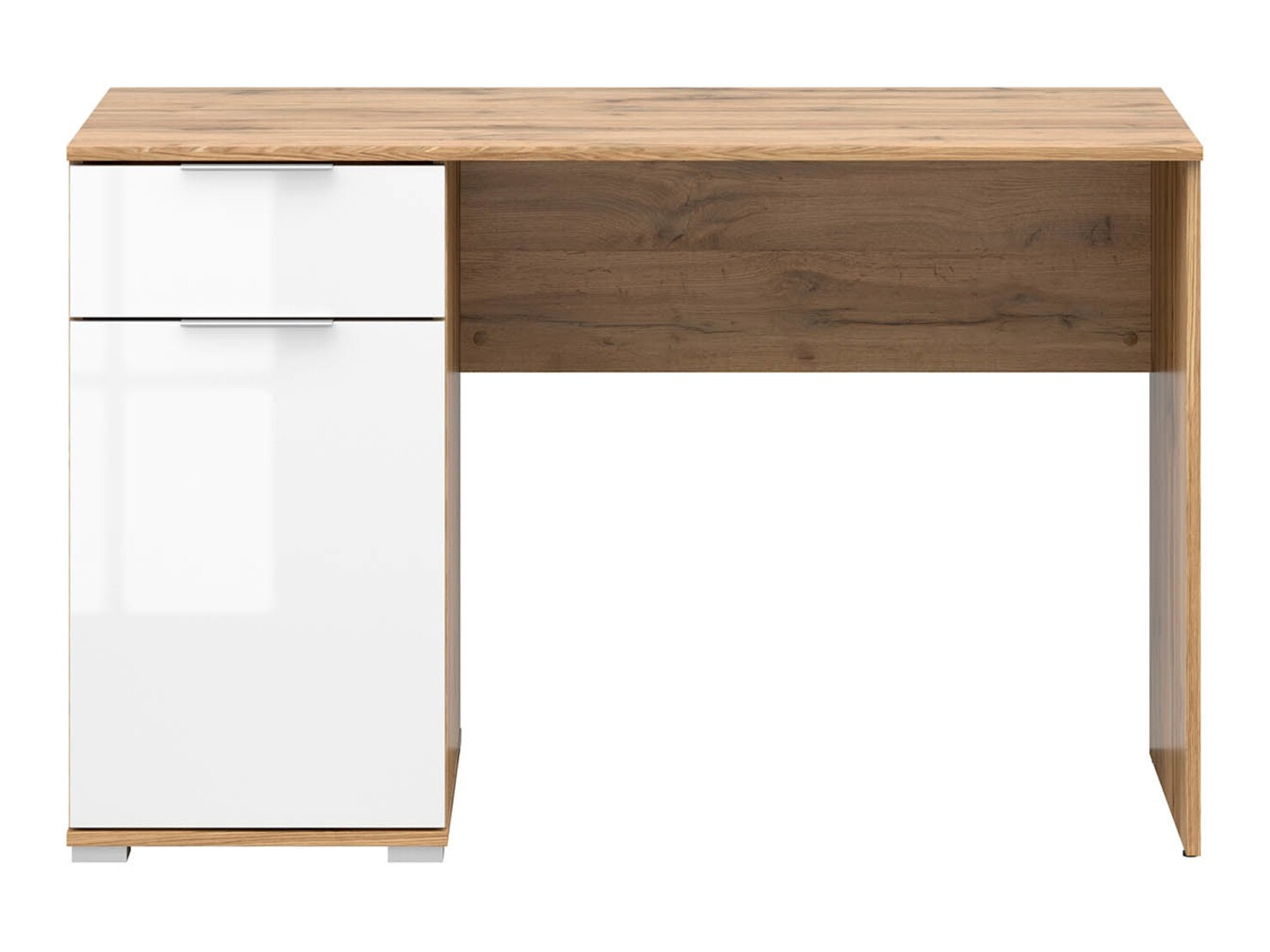 Bureau Tivetra 100 (Chêne wotan + Blanc brillant)