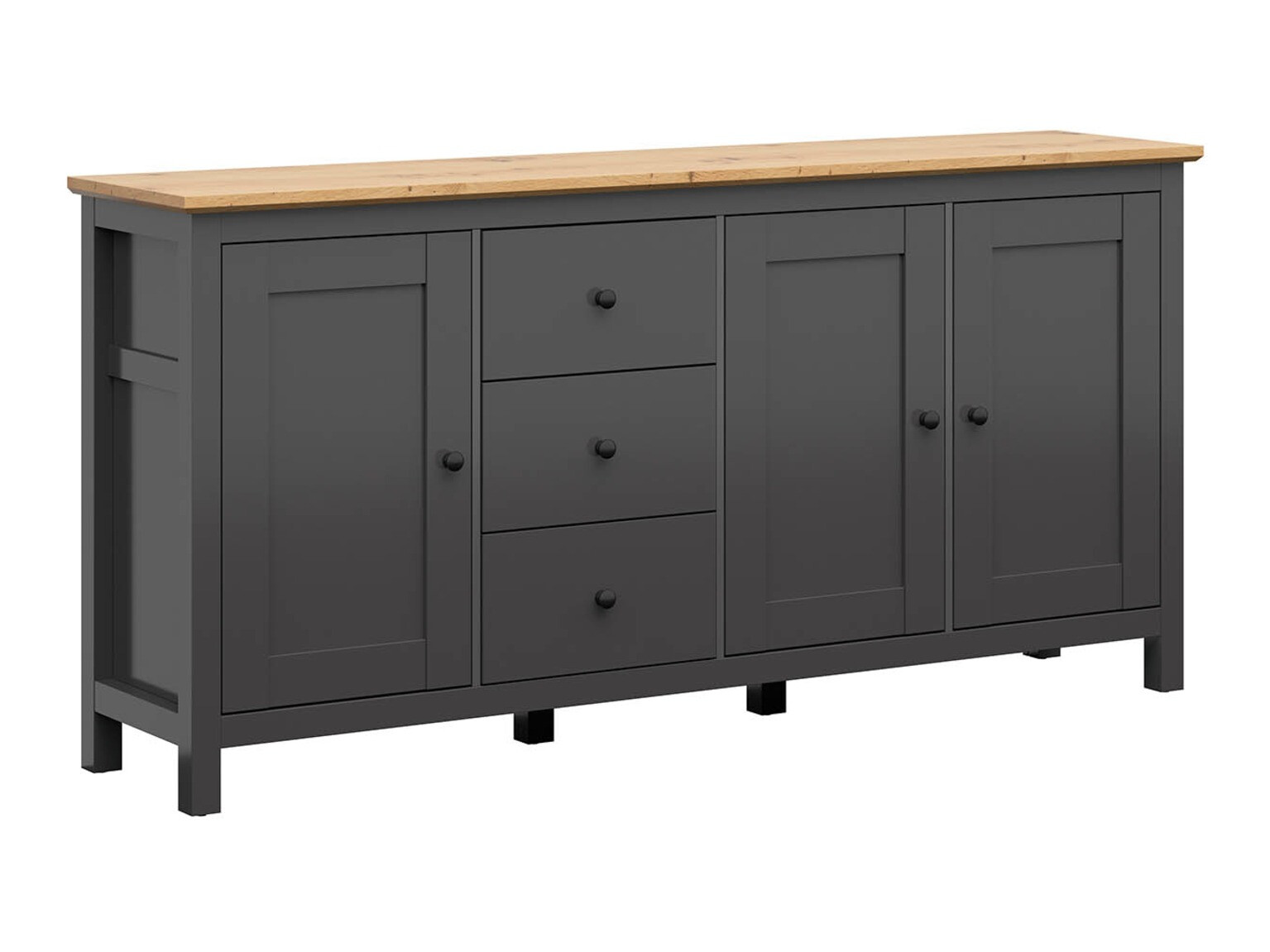 Commode Sordoro 102 (Graphite + Chêne Artisan)