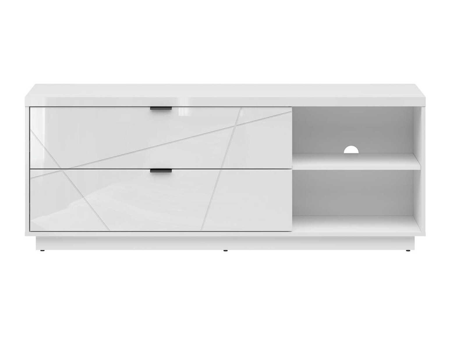 Meuble TV Fivale 104 (Blanc brillant + Blanc)