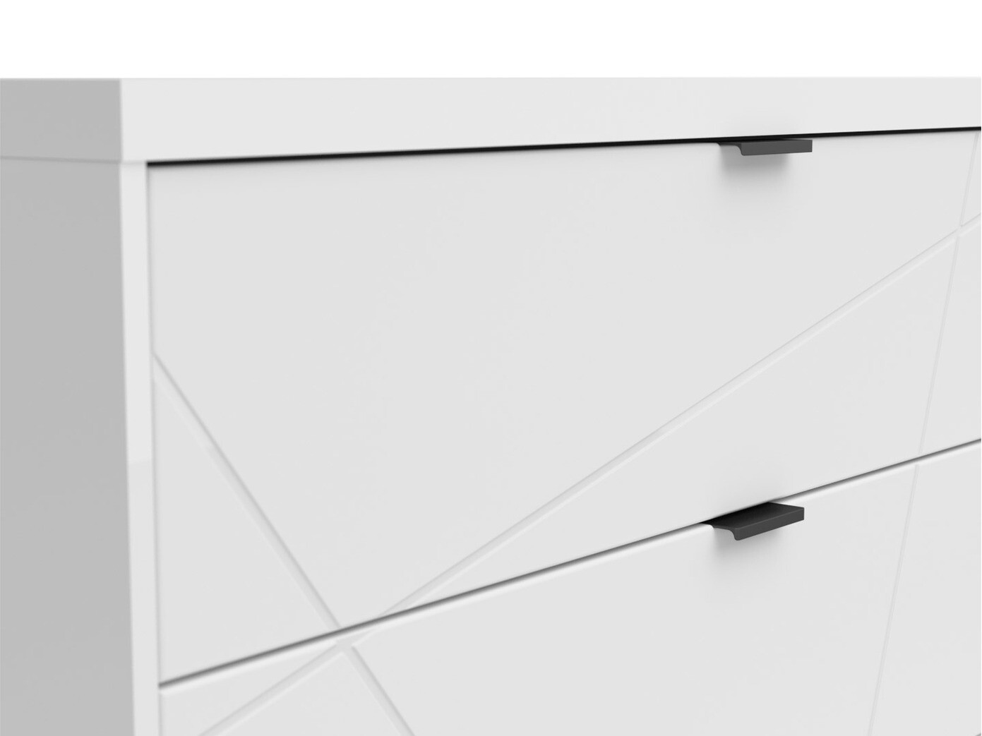 Meuble TV Fivale 104 (Blanc brillant + Blanc)