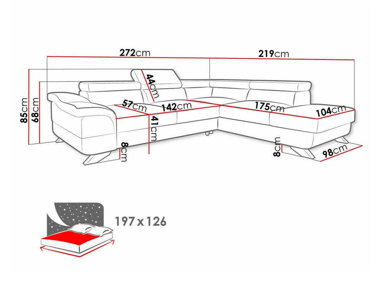 Canapé d'angle Lincoln 102 (Inari 91)