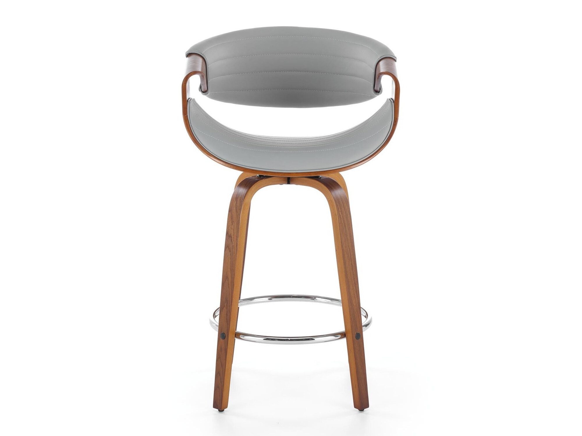 Chaise de bar mi-hauteur Houston 1599 (Gris + Noyer)