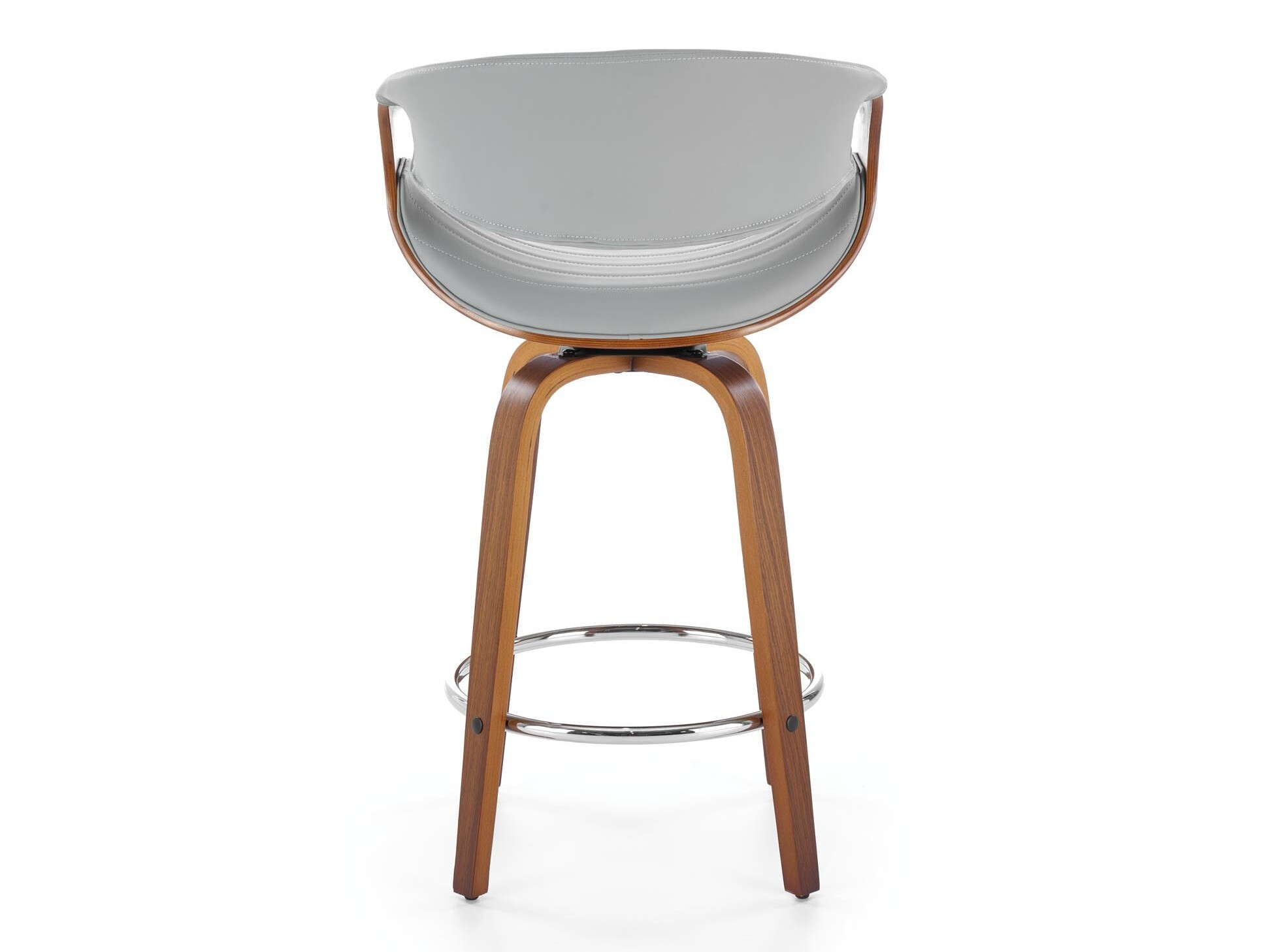 Chaise de bar mi-hauteur Houston 1599 (Gris + Noyer)