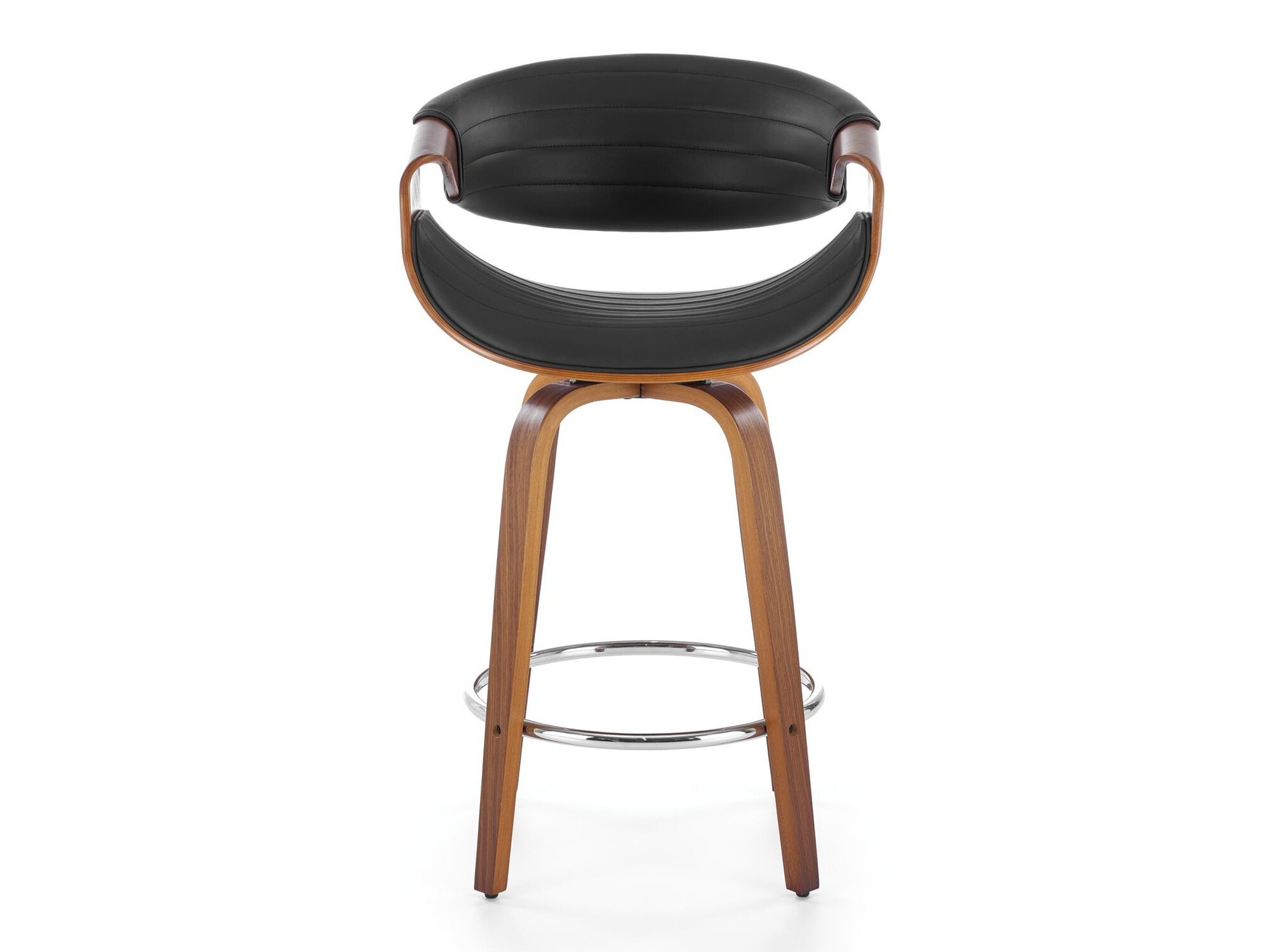 Chaise de bar mi-hauteur Houston 1599 (Noir + Noyer)