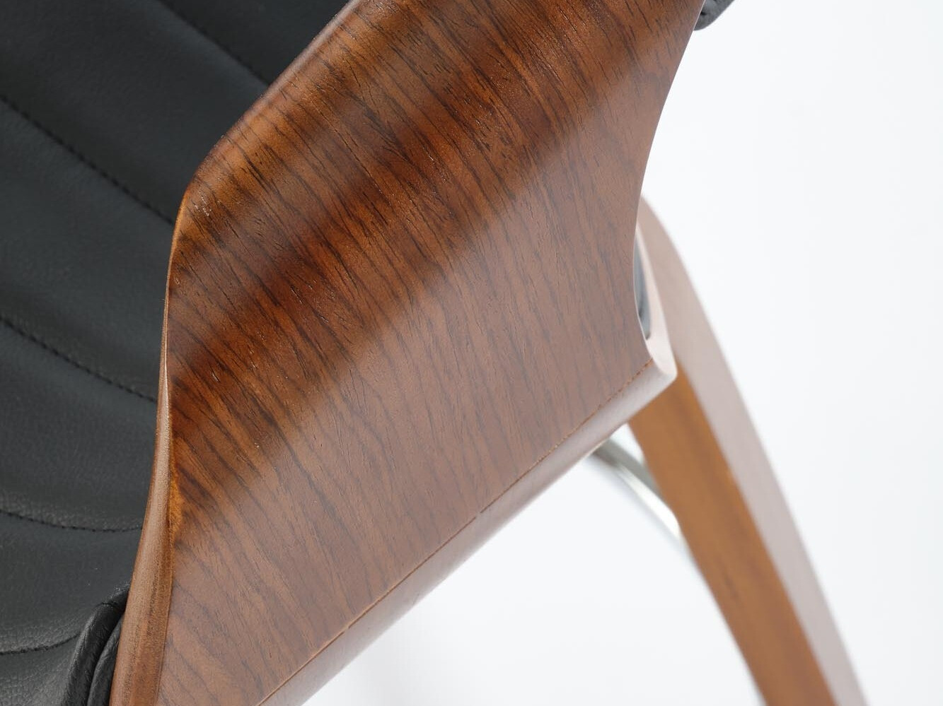 Chaise de bar mi-hauteur Houston 1599 (Noir + Noyer)