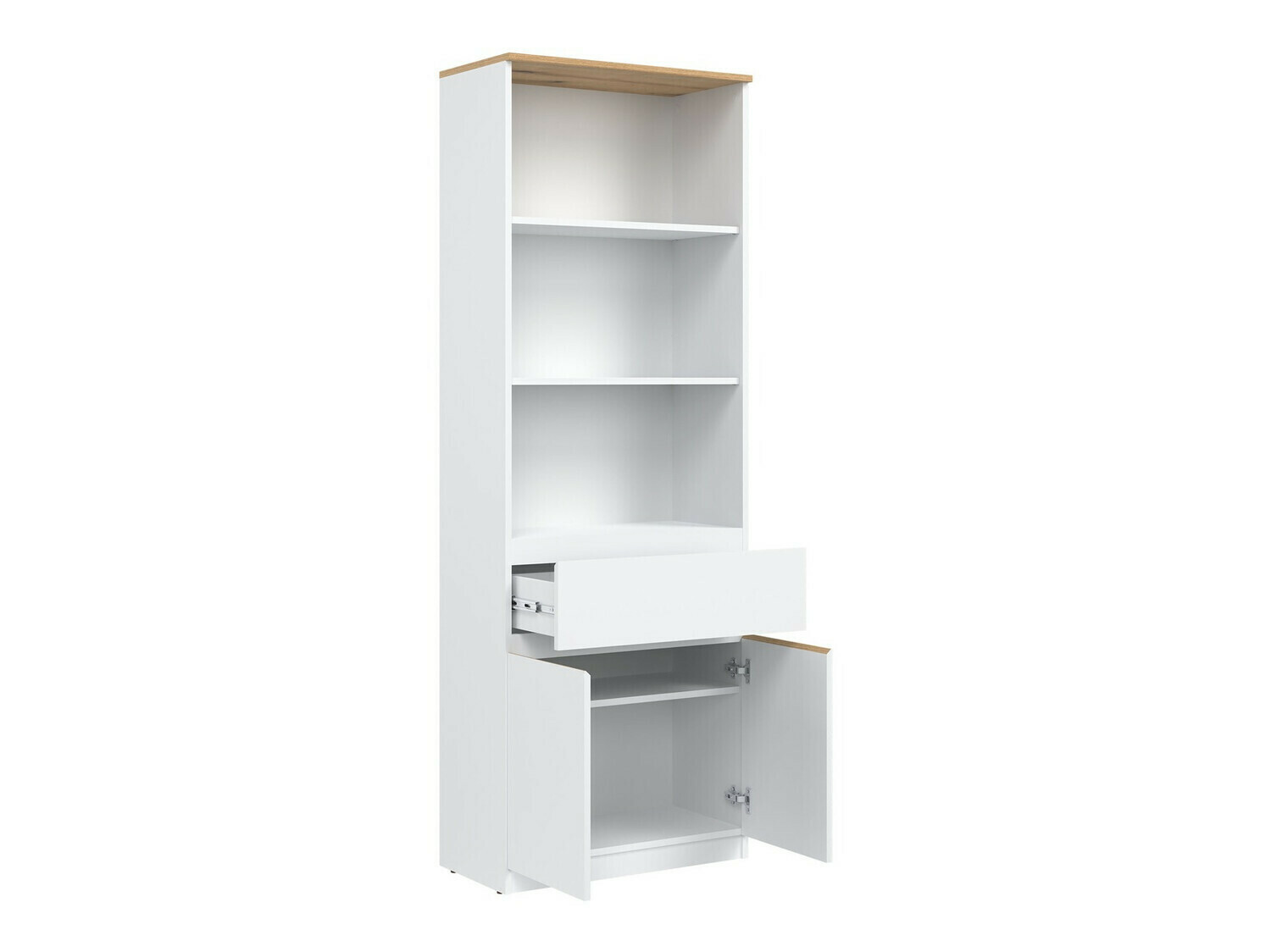 Ensemble de bureau à domicile Catelbi 118 (Blanc + Chêne)