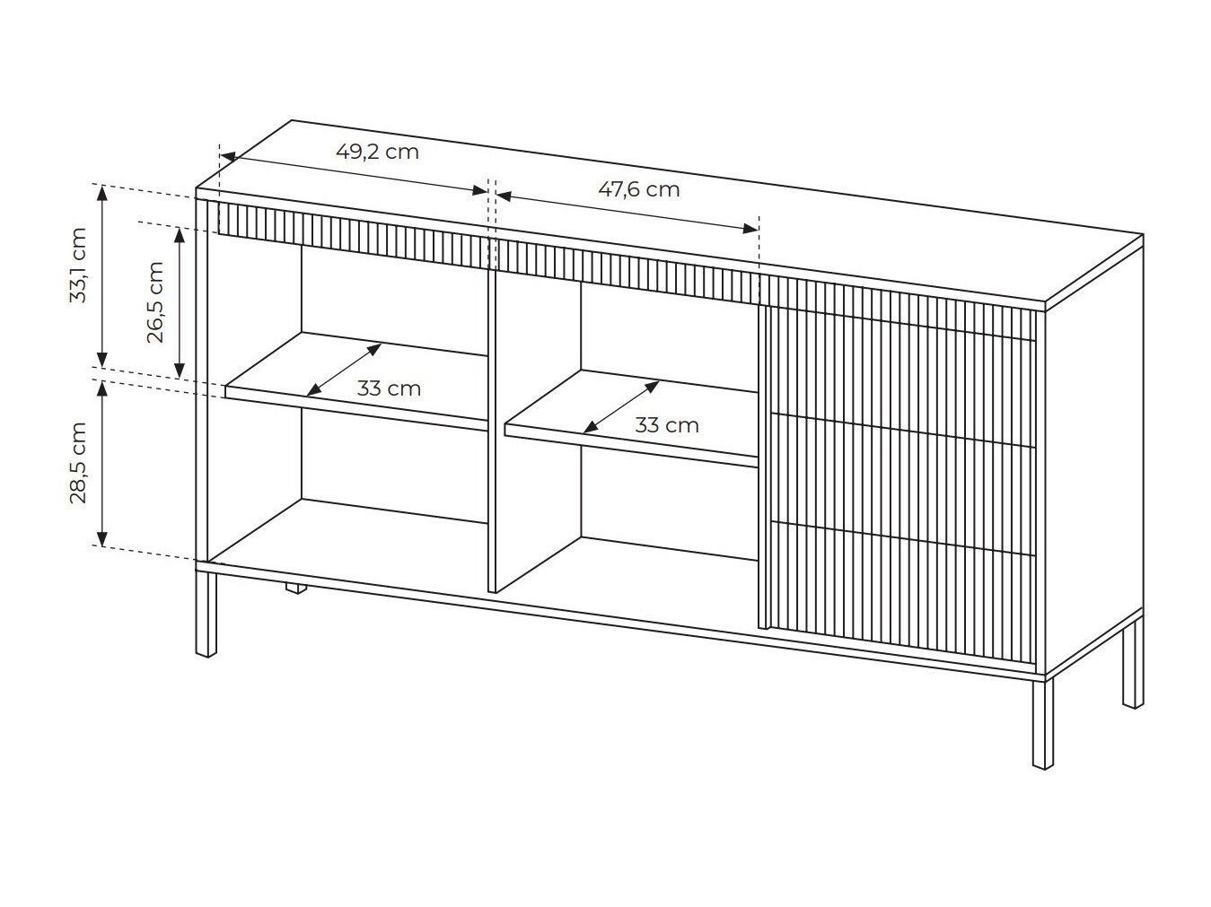 Commode Romfele 101 (Noir)