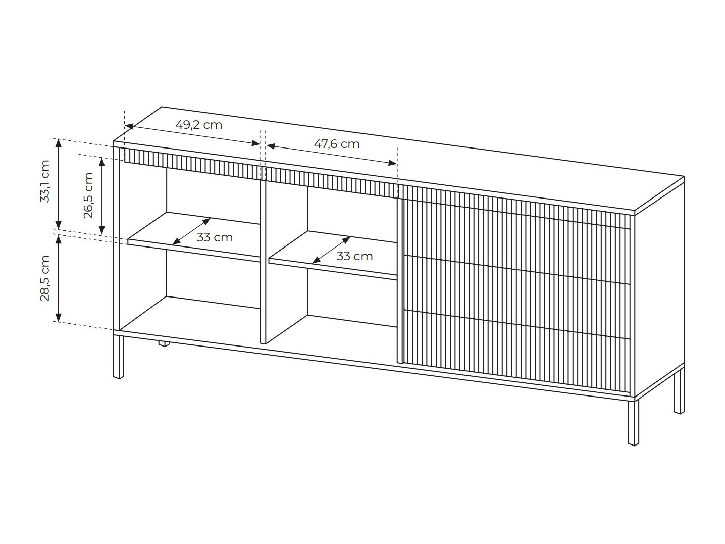 Commode Romfele 102 (Noir)