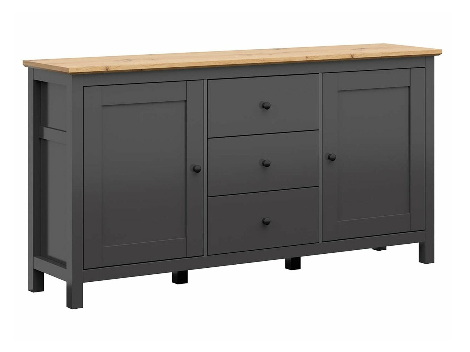 Commode Sordoro 101 (Graphite + Chêne Artisan)