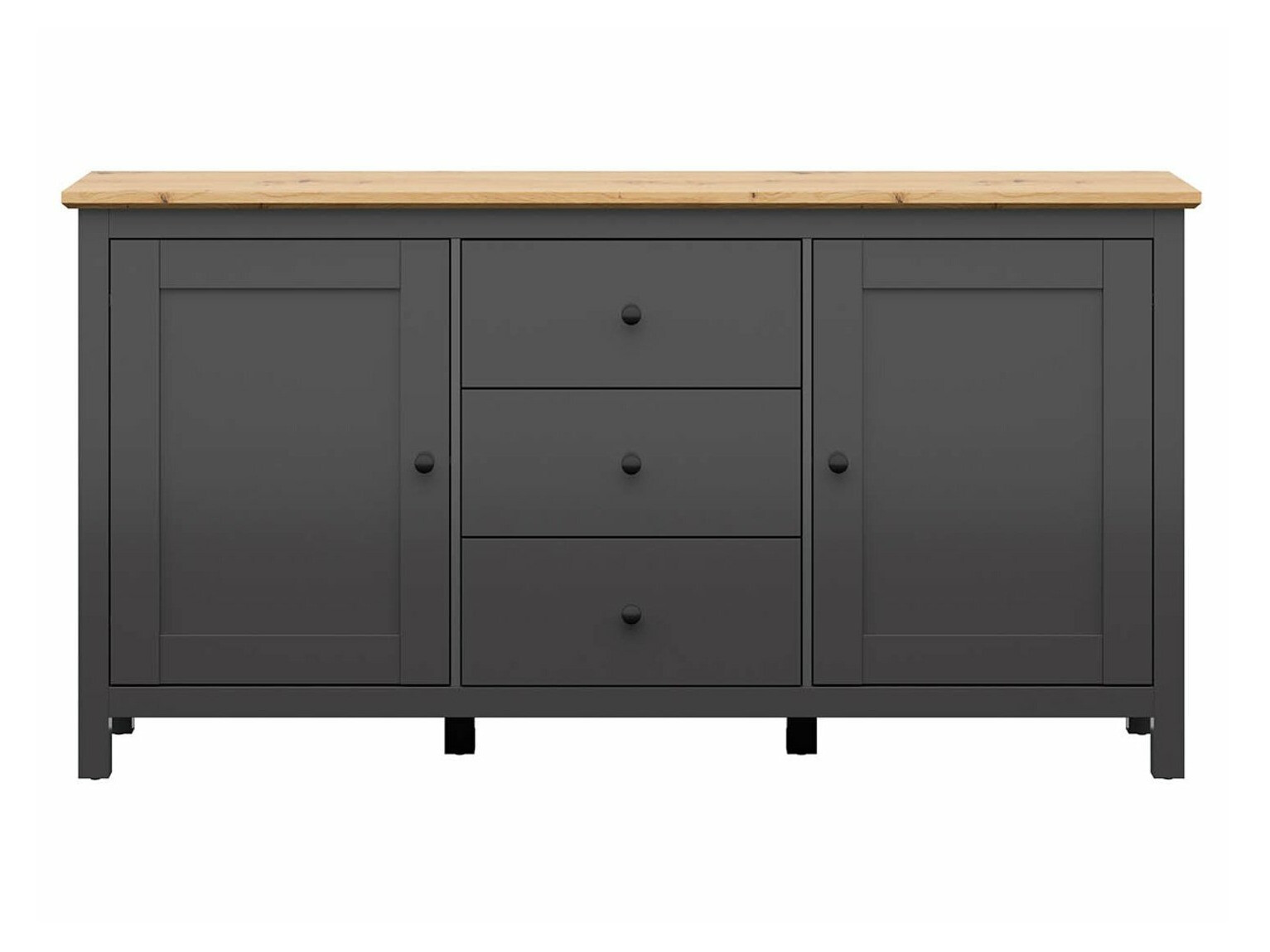 Commode Sordoro 101 (Graphite + Chêne Artisan)