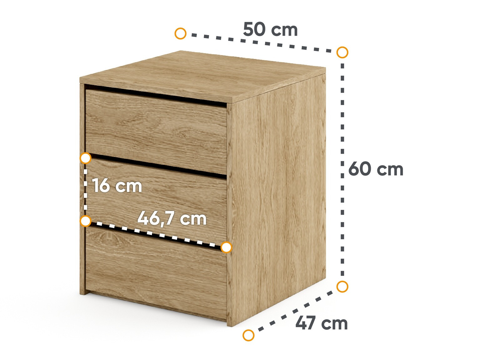 Table de chevet Cirdelu 113 (Chêne)