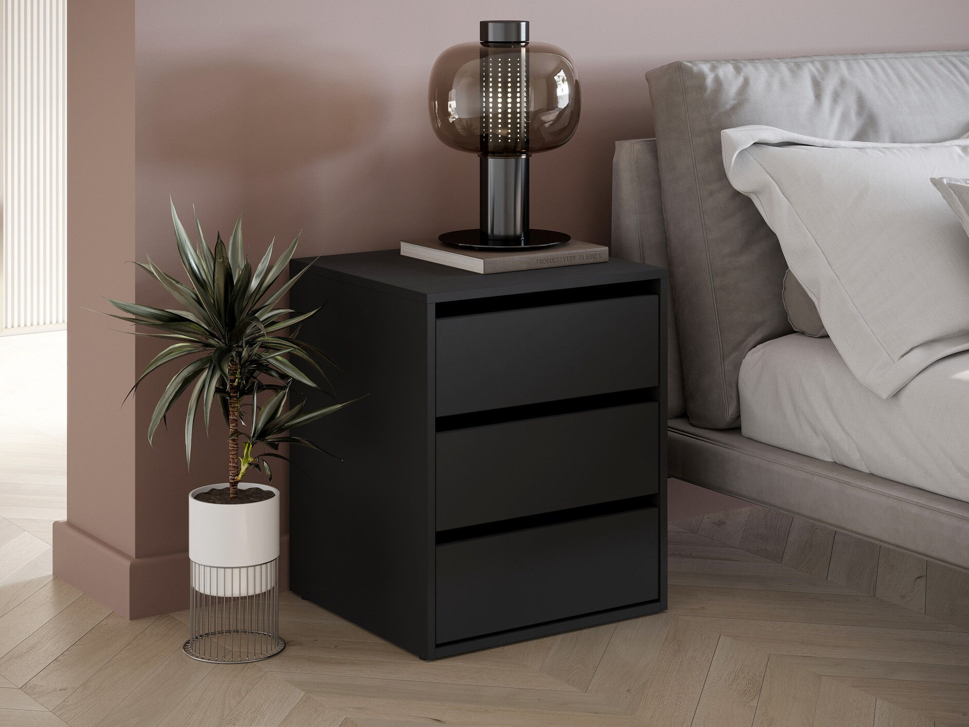 Table de chevet Cirdelu 113 (Noir)