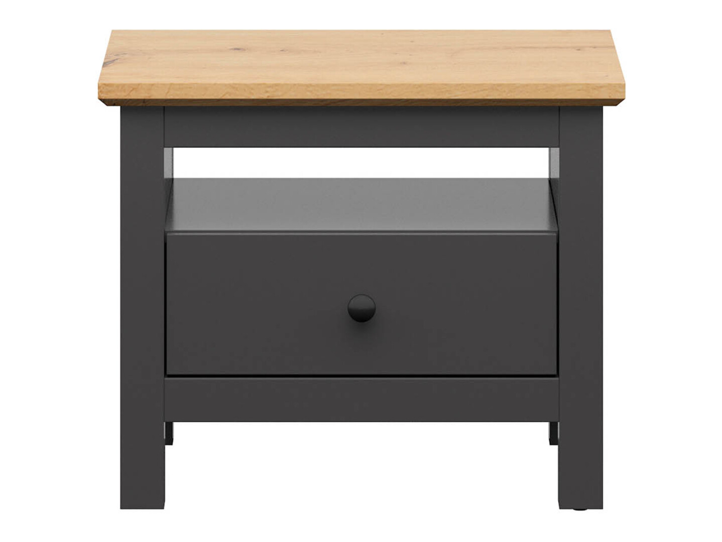 Table de chevet Sordoro 100 (Graphite + Chêne Artisan)