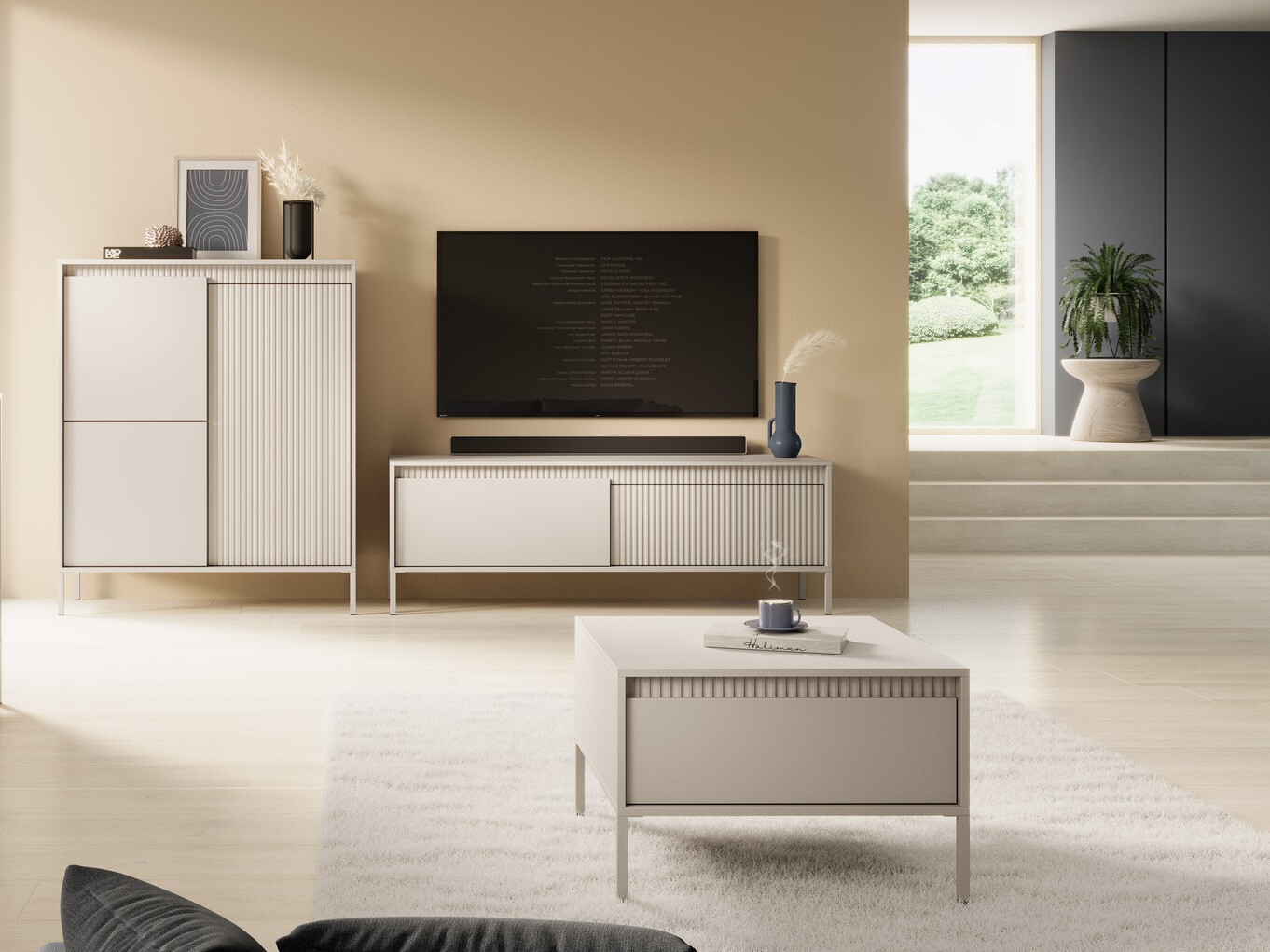 Ensemble de salon Romfele 106 (Beige)