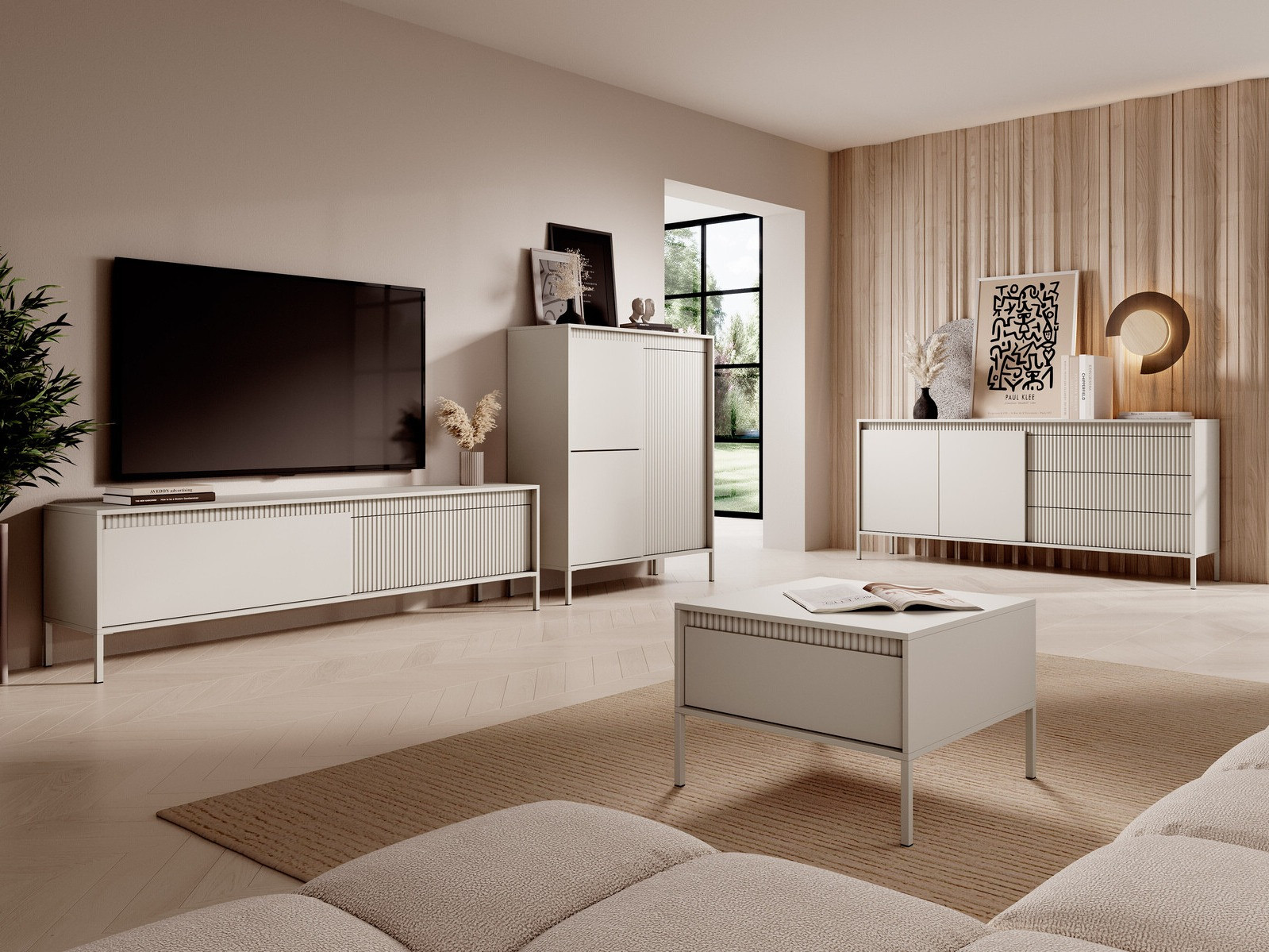 Meuble TV Romfele 104 (Beige)