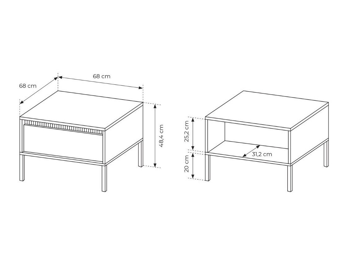 Table basse Romfele 105 (Beige)