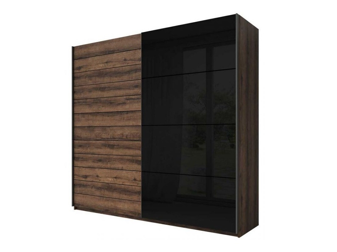 Armoire Levruvu 105 (Chêne du Monastery + Noir)
