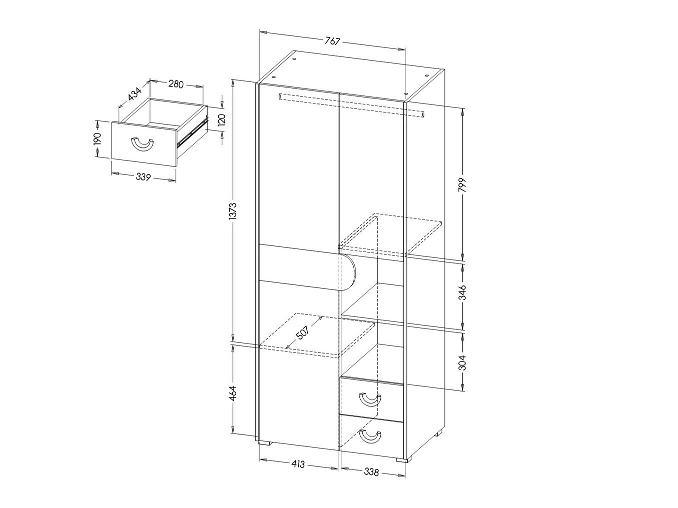 Armoire Lomteo 100