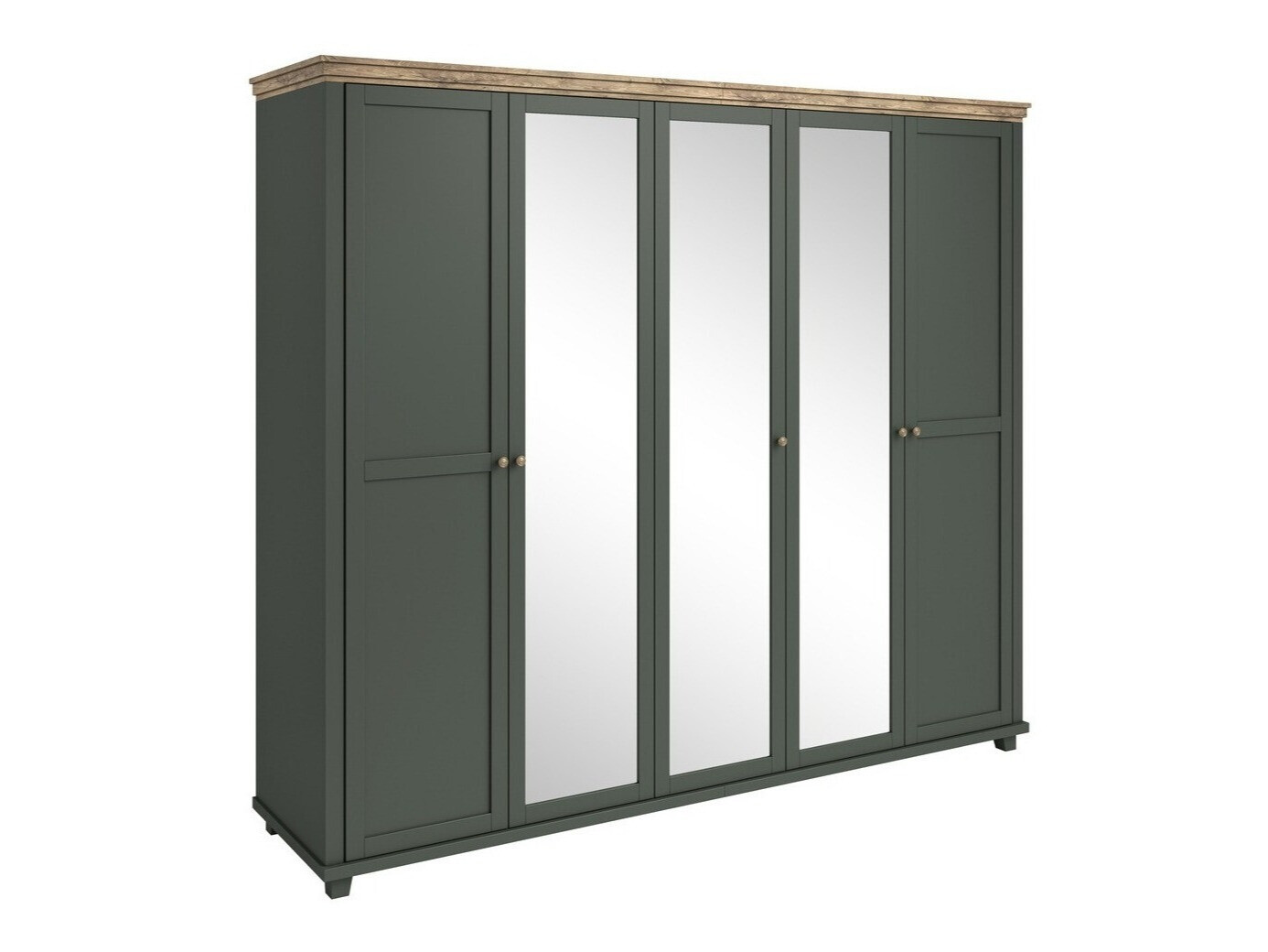 Armoire Tolnue 116 (Vert foncé + Chêne de Lefkas)