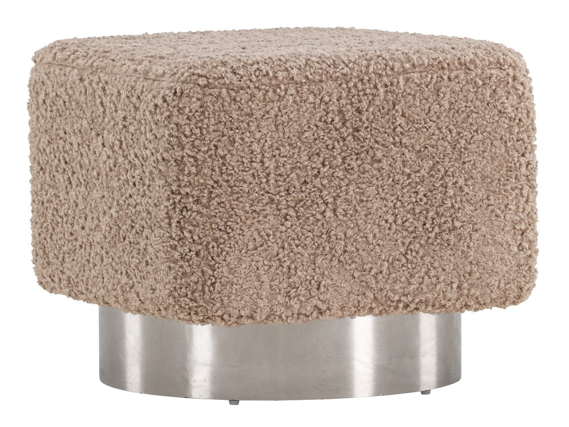 Pouf Dallas 4219 (Marron + Argent)