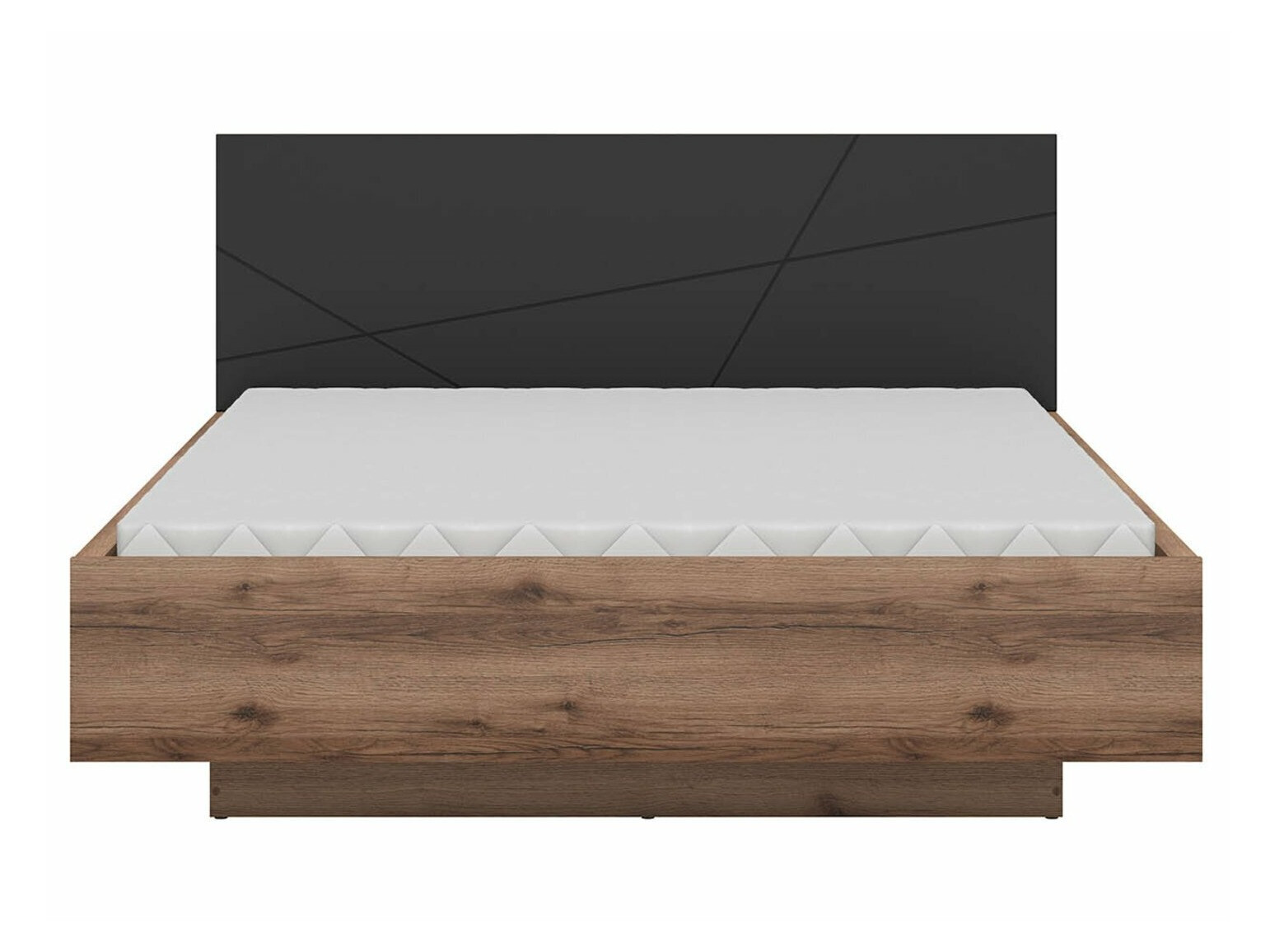Lit Fivale 122 (Chêne delano foncé + Noir mat)