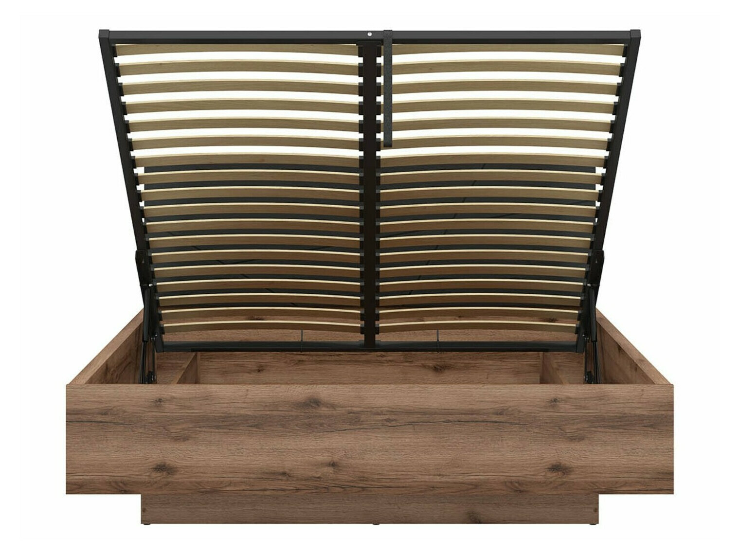Lit Fivale 122 (Chêne delano foncé + Noir mat)